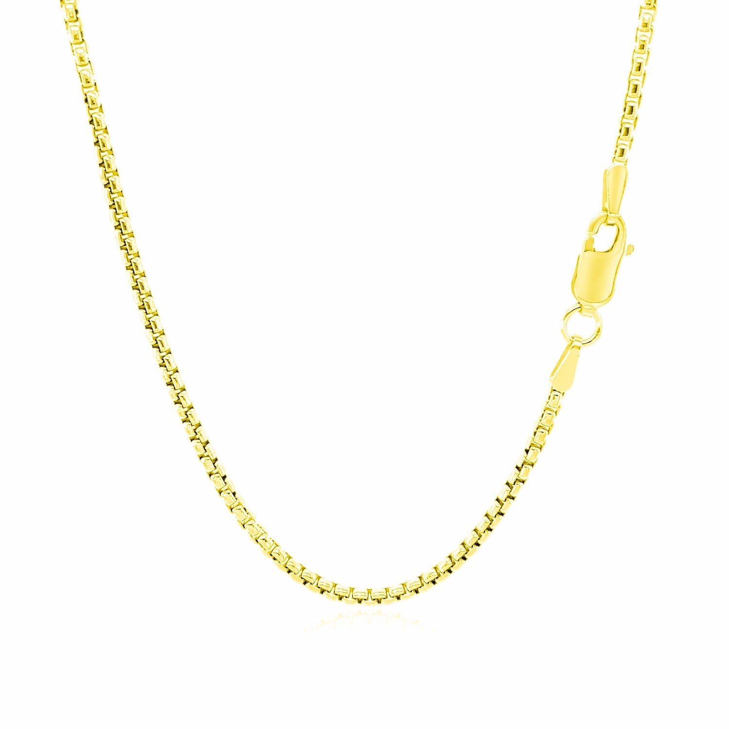14k Yellow Gold Round Box Chain 1.7mm on sale at MyriadMart