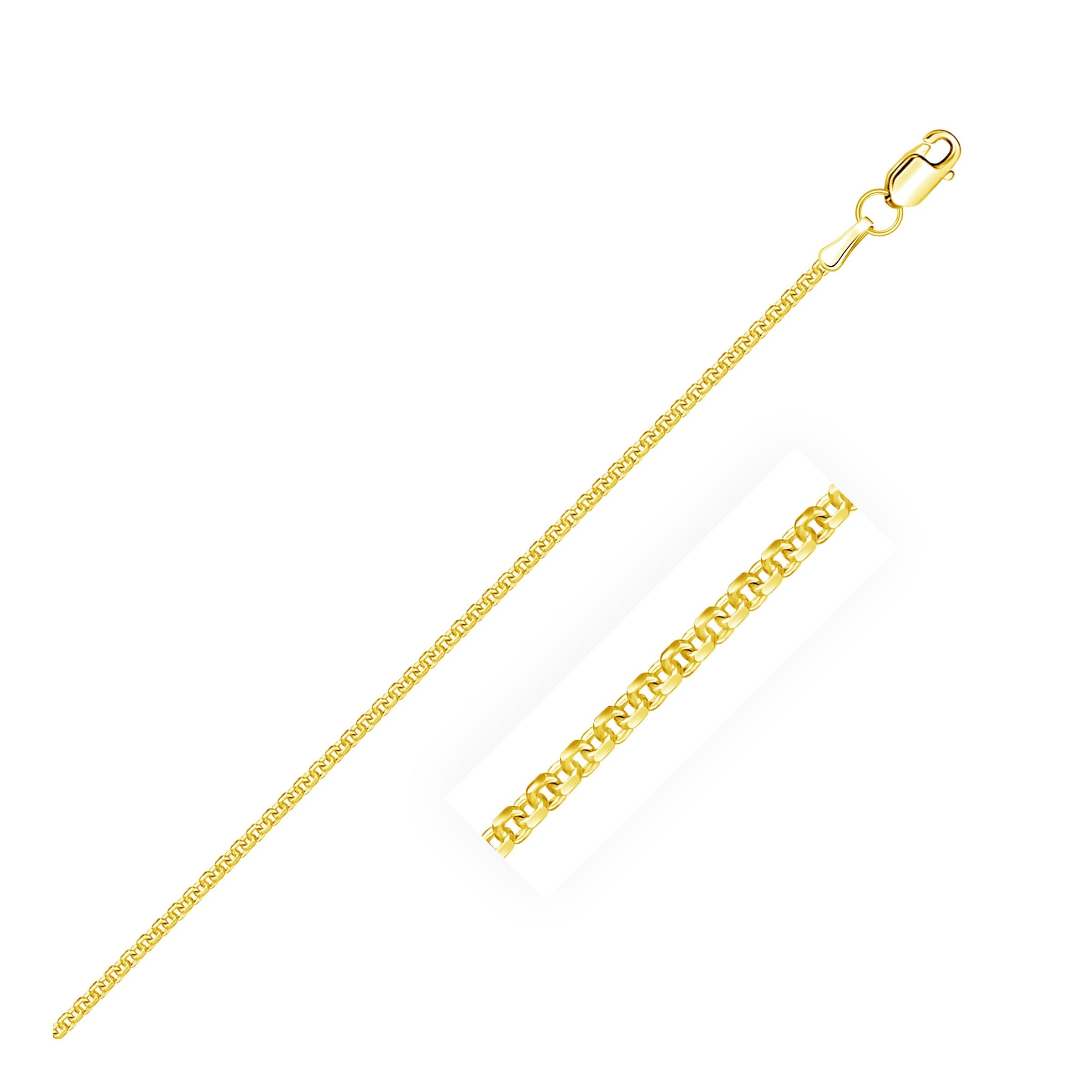 14k Yellow Gold Forsantina Lite Cable Link Chain 1.9mm on sale at MyriadMart