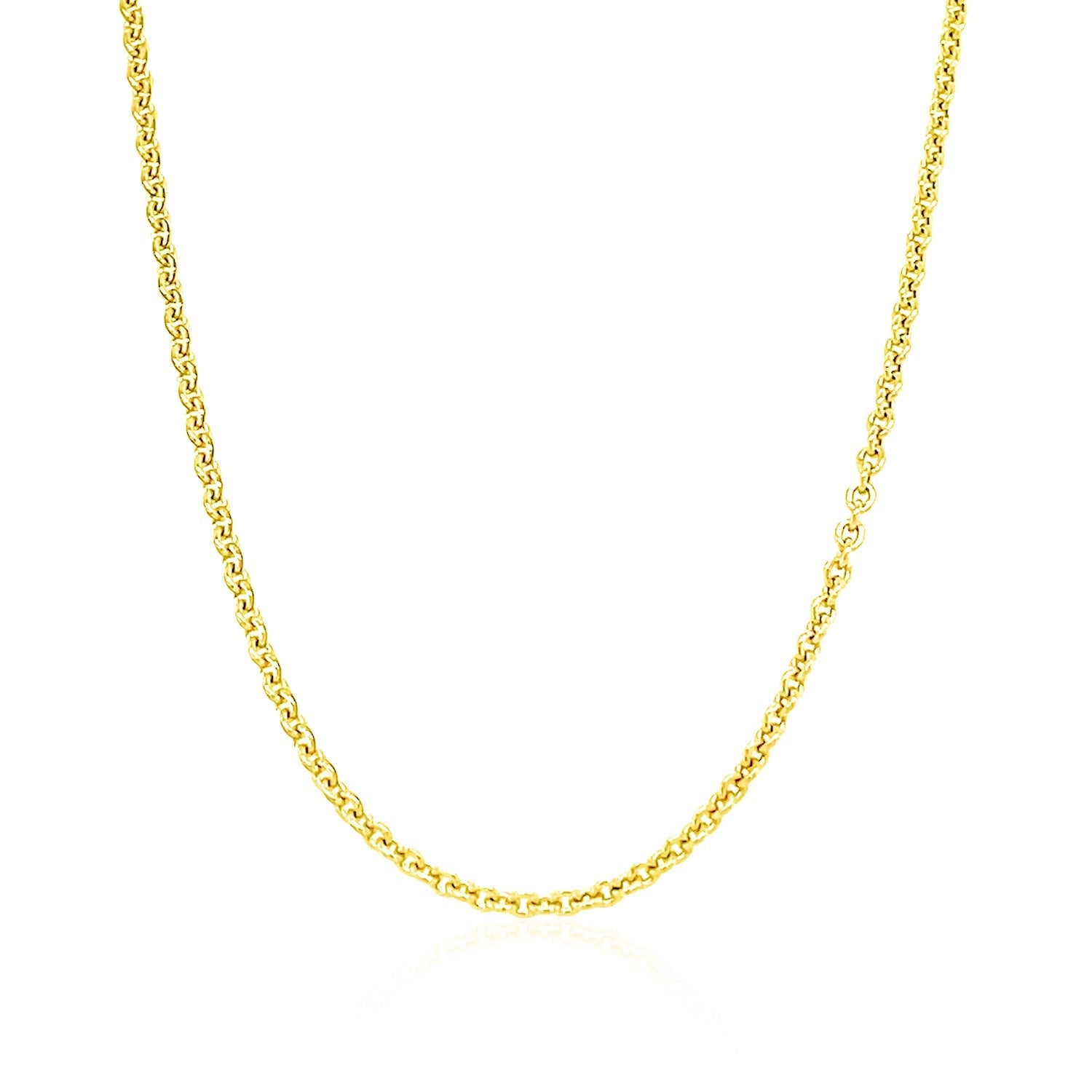 14k Yellow Gold Forsantina Lite Cable Link Chain 1.9mm on sale at MyriadMart