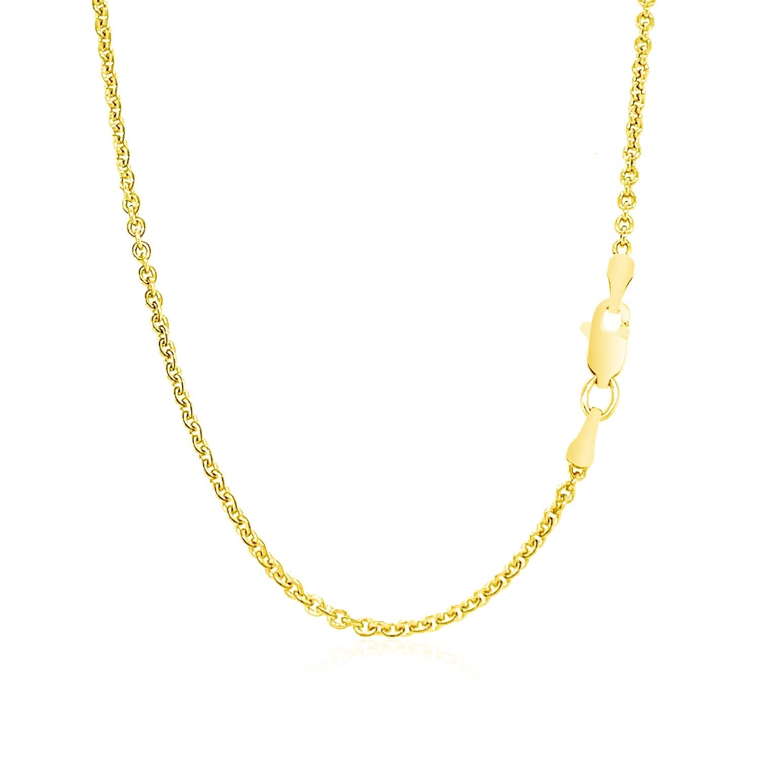 14k Yellow Gold Forsantina Lite Cable Link Chain 1.9mm on sale at MyriadMart