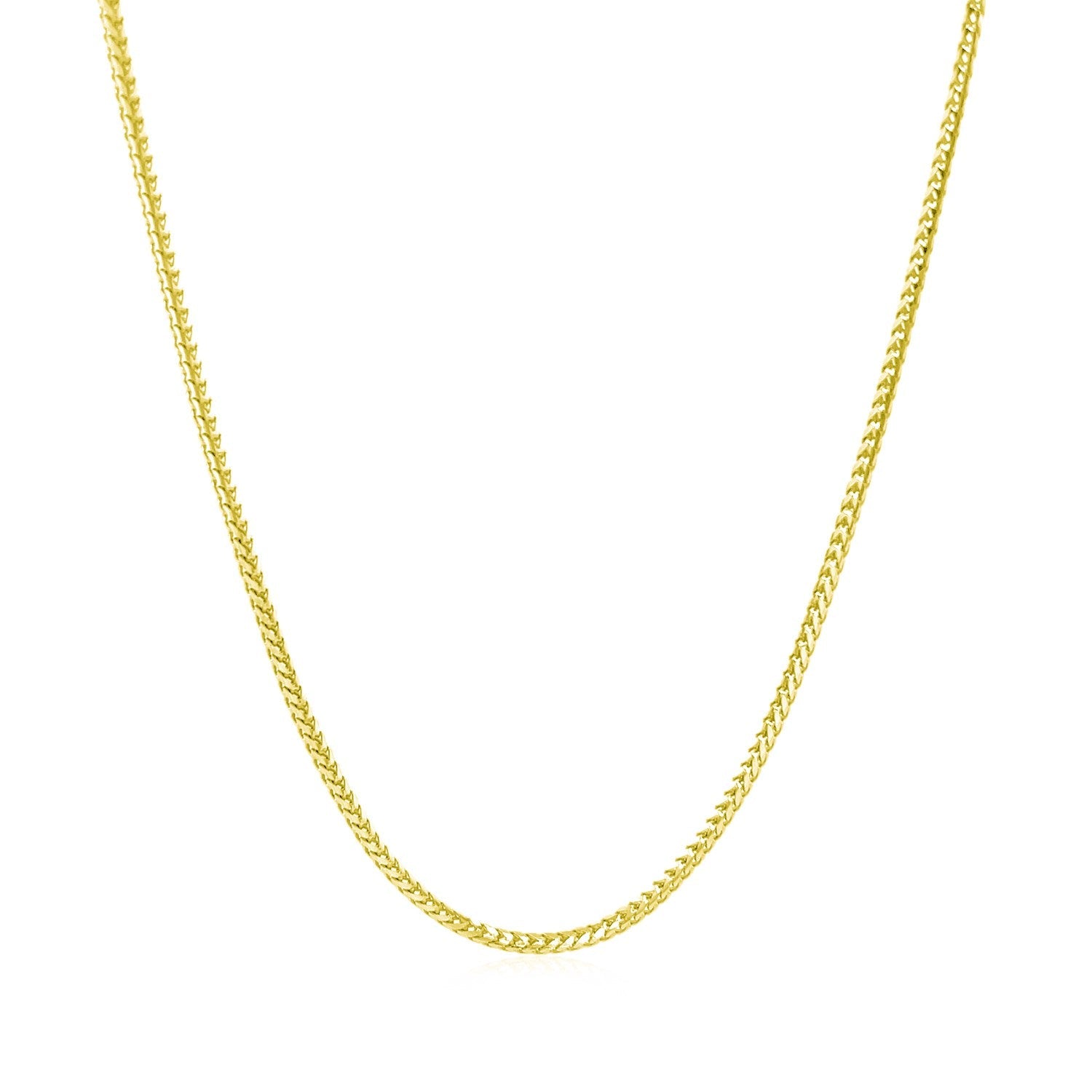 14k Yellow Gold Franco Chain 1.2mm on sale at MyriadMart