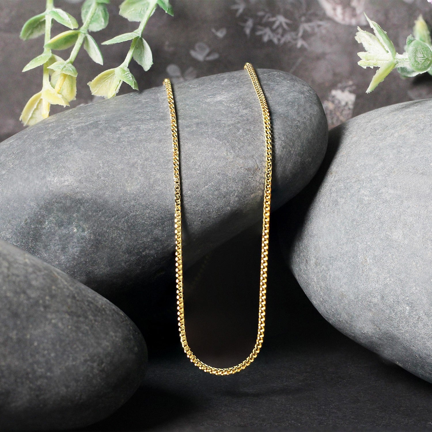 14k Yellow Gold Franco Chain 1.2mm on sale at MyriadMart