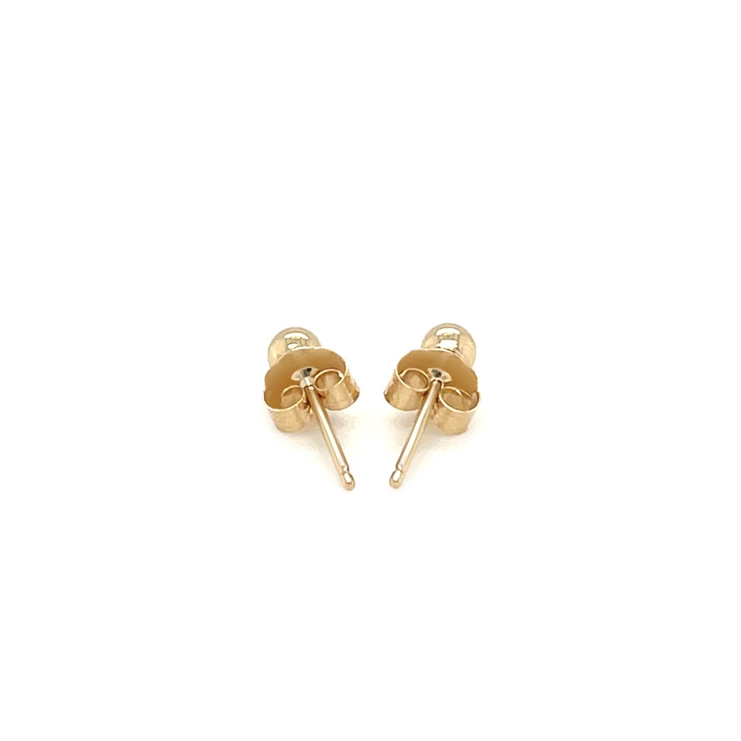 14k Yellow Gold Polished Round Stud Earrings on sale at MyriadMart