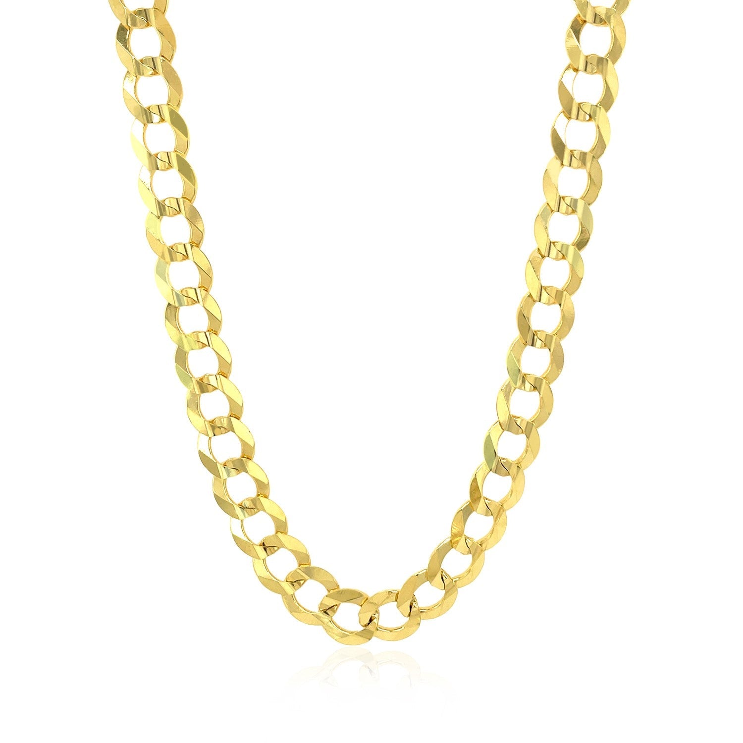 7.0mm 10k Yellow Gold Curb Chain on sale at MyriadMart
