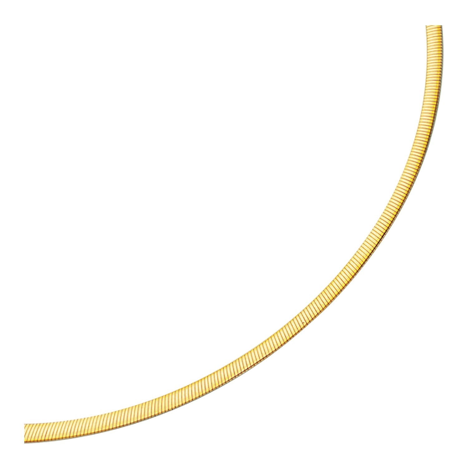 4.0mm 14k Two Tone Gold Reversible Omega Necklace on sale at MyriadMart