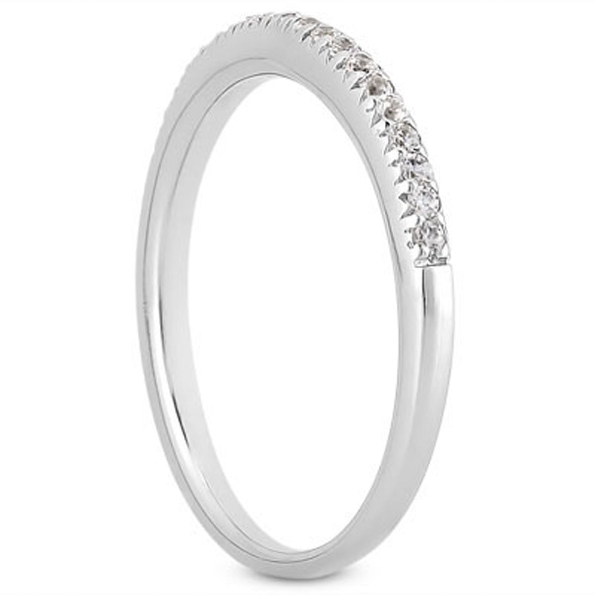 14k White Gold Fancy Engraved Pave Diamond Wedding Ring Band on sale at MyriadMart