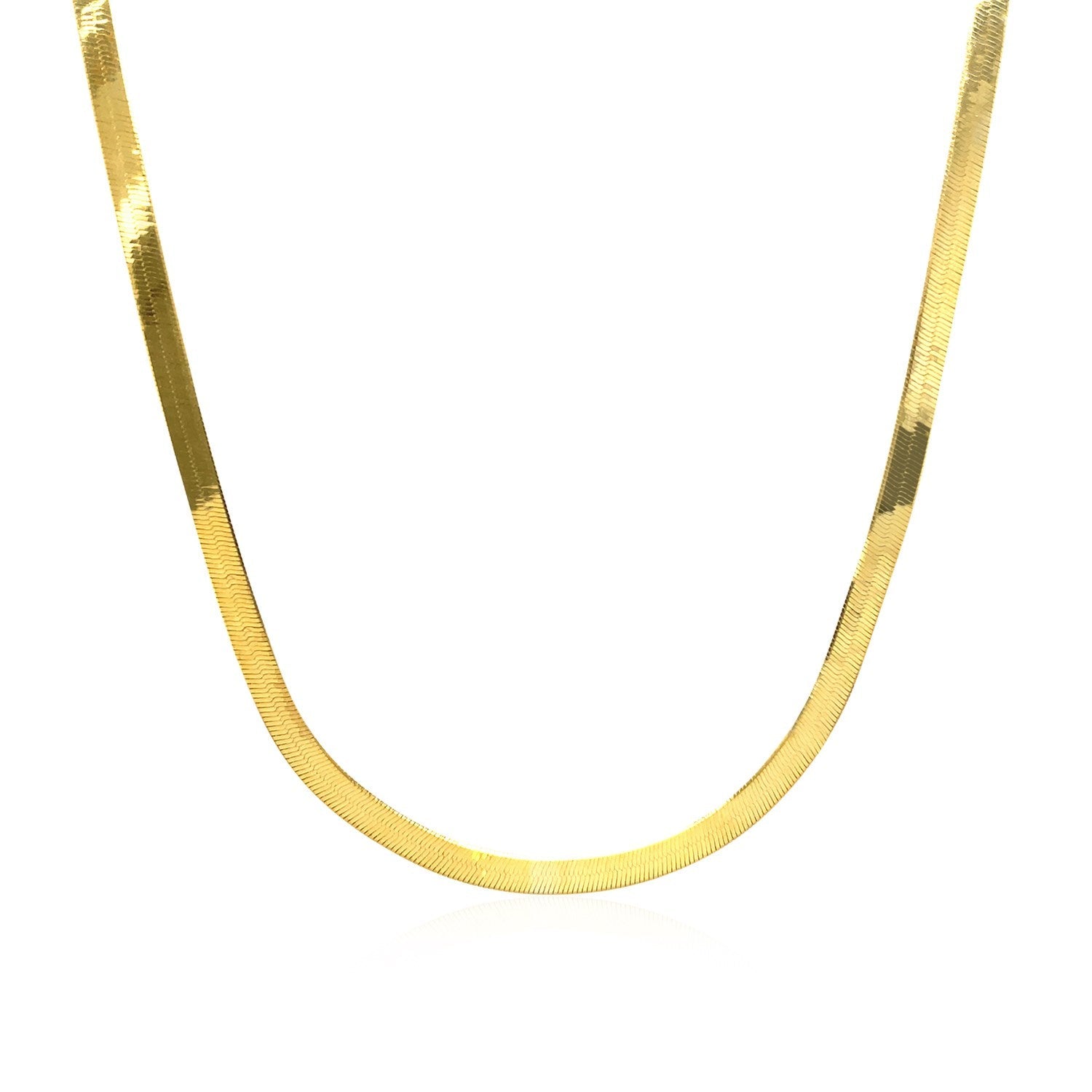 3.0mm 14k Yellow Gold Super Flex Herringbone Chain on sale at MyriadMart