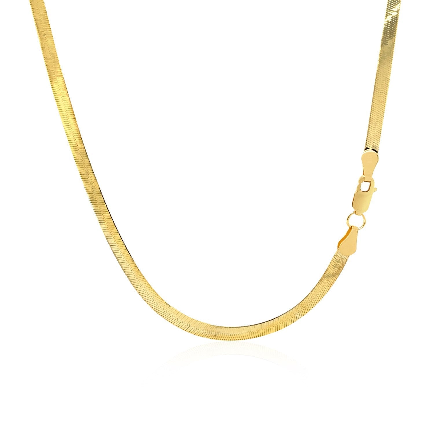 3.0mm 14k Yellow Gold Super Flex Herringbone Chain on sale at MyriadMart