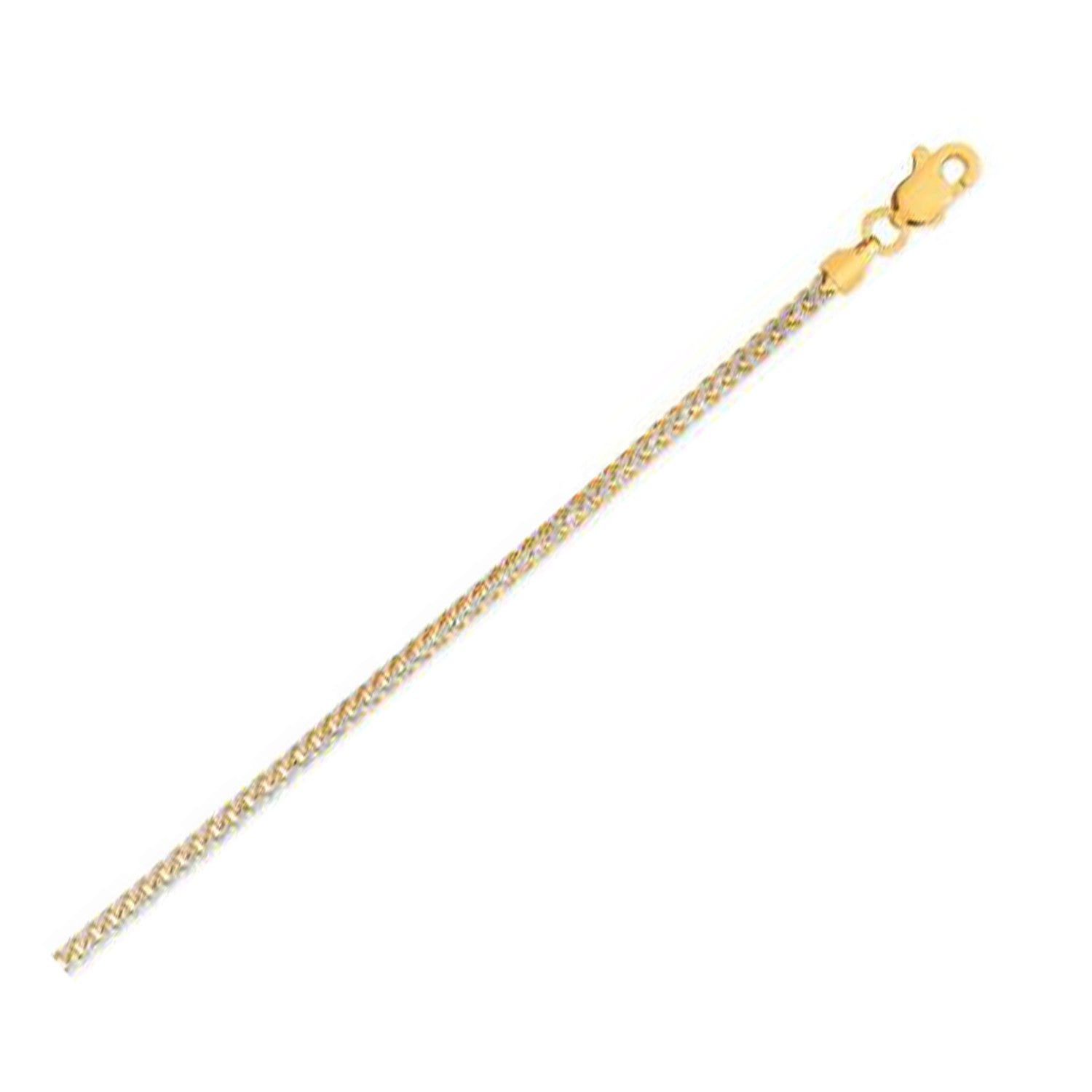 14k Yellow Gold Round Pave Franco Chain 2.30 mm on sale at MyriadMart