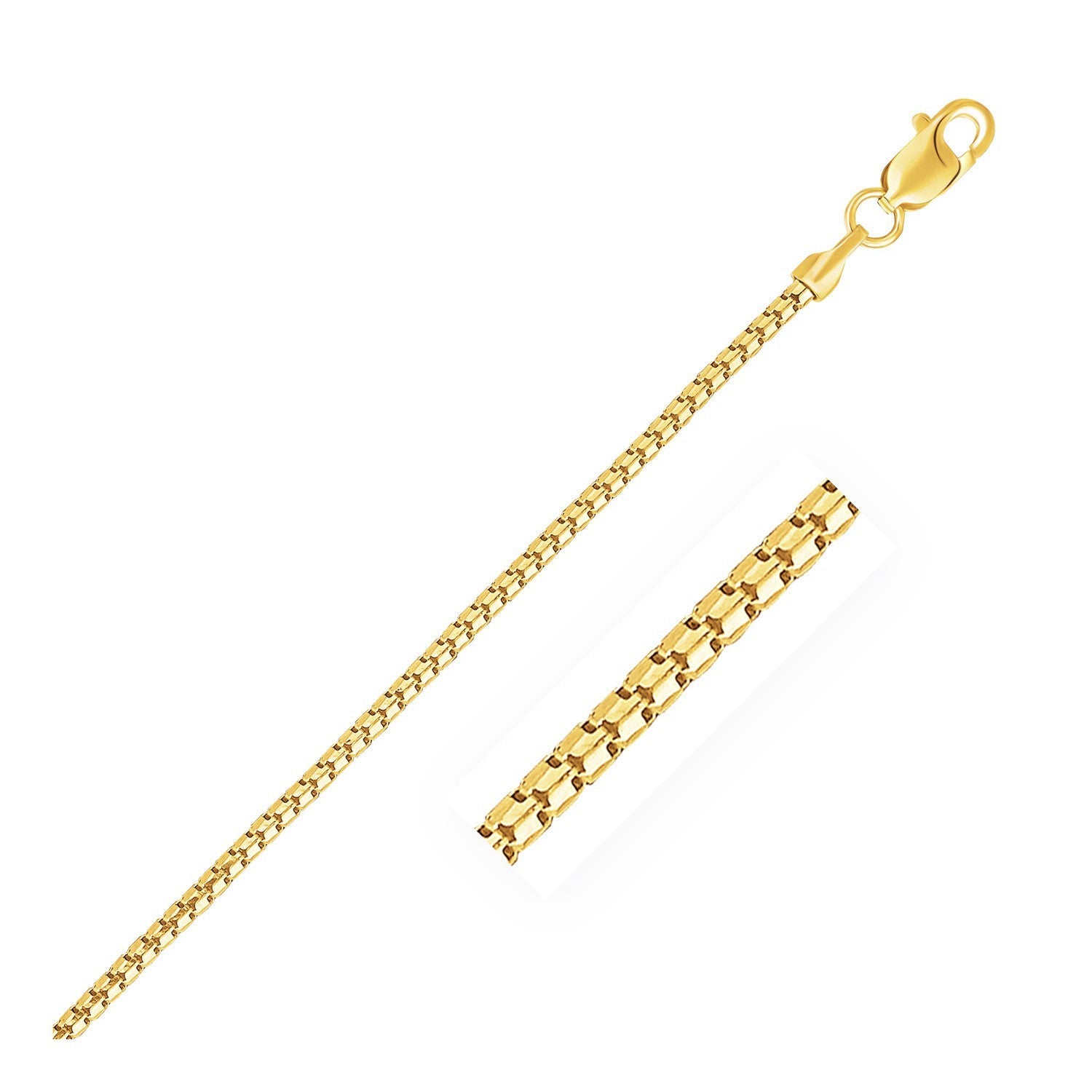 14k Yellow Gold Ice Chain 1.3mm on sale at MyriadMart