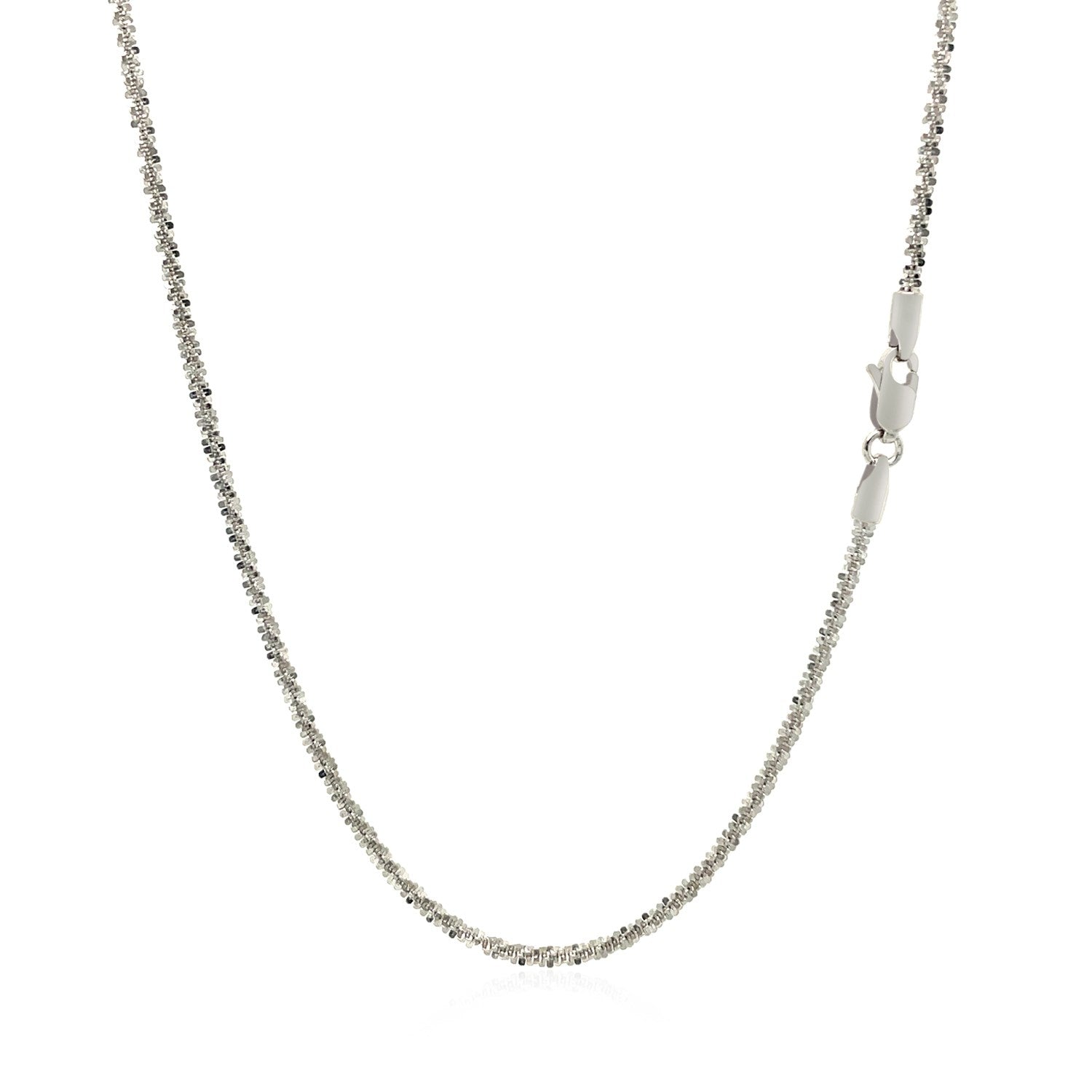 14k White Gold Sparkle Chain 1.5mm on sale at MyriadMart