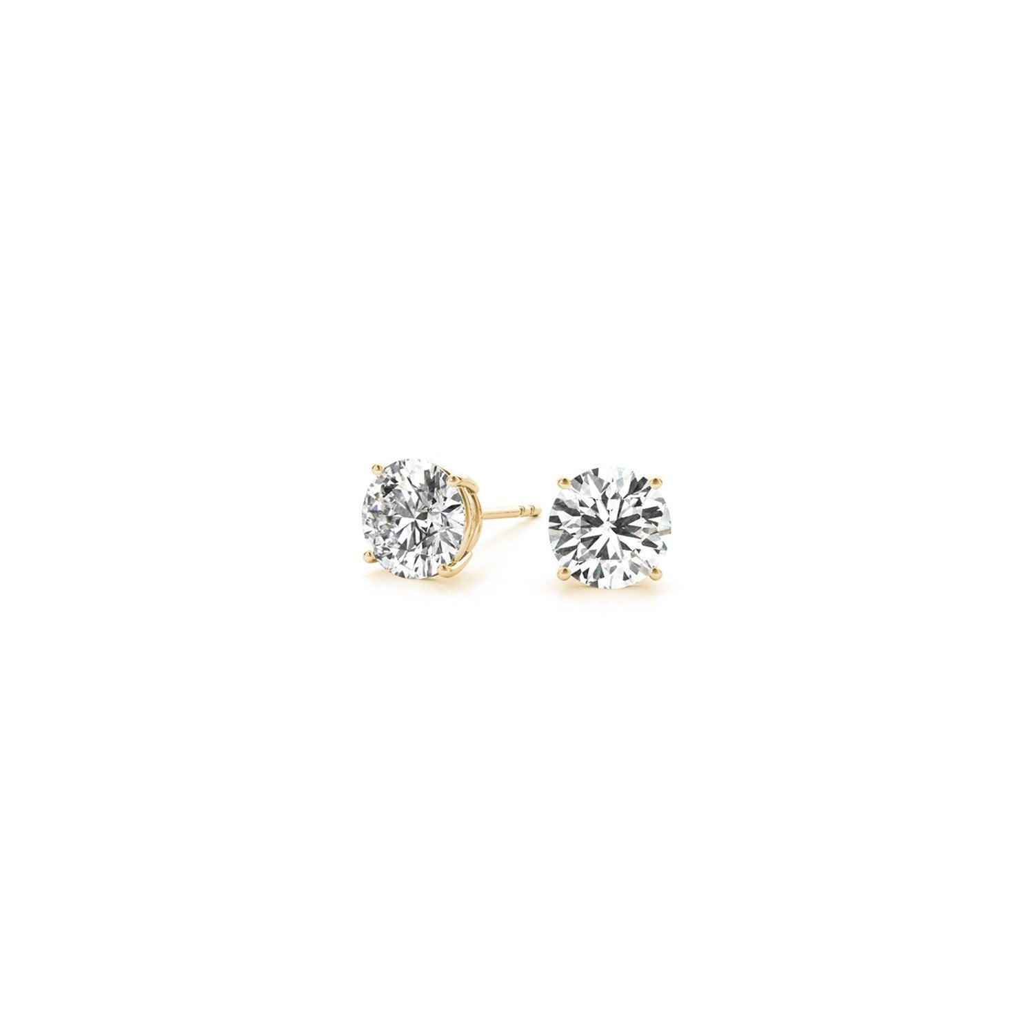 1 cttw Certified IGI Lab Grown Round Diamond Stud Earrings 14k Yellow Gold G/VS2 on sale at MyriadMart
