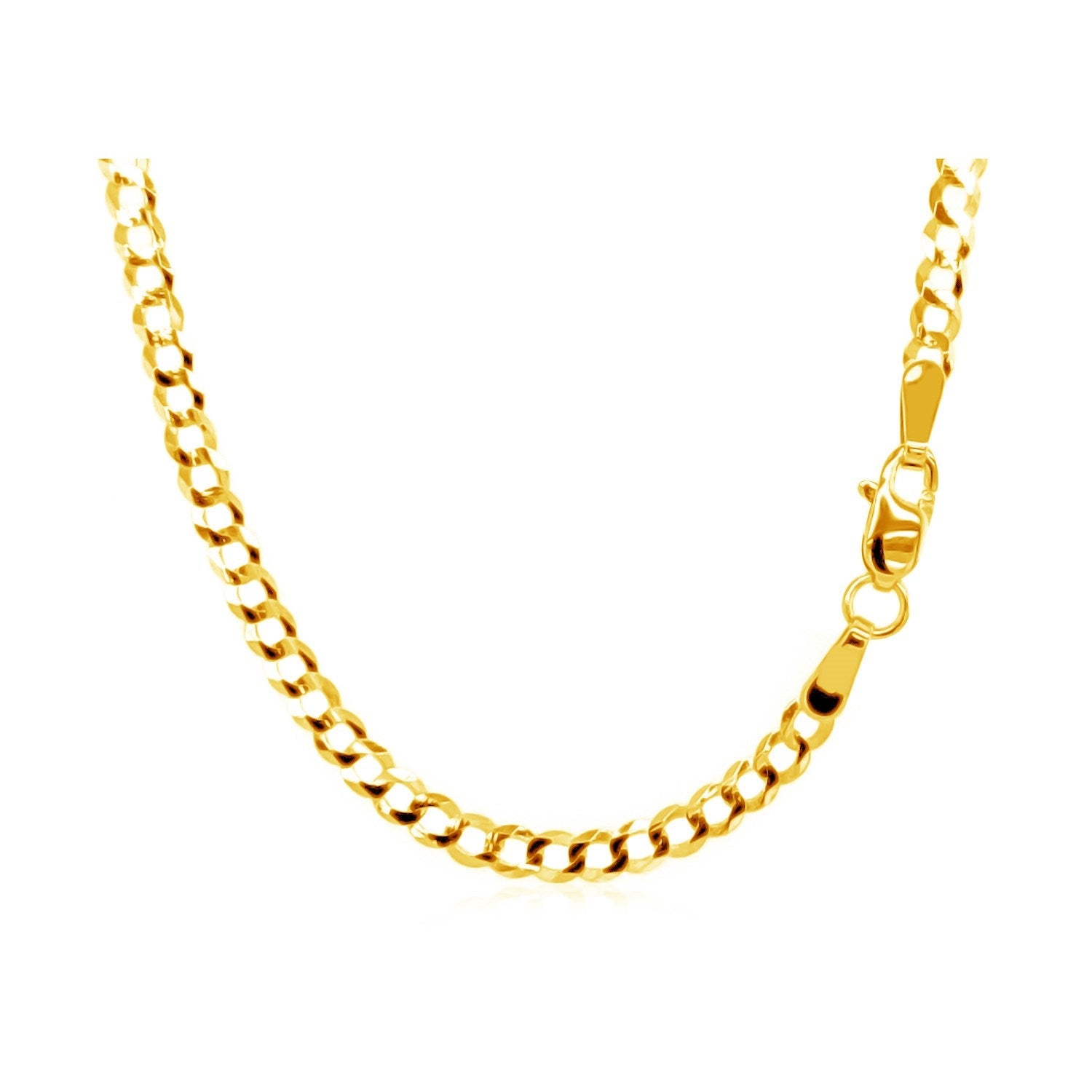 2.4mm 10k Yellow Gold Curb Chain on sale at MyriadMart