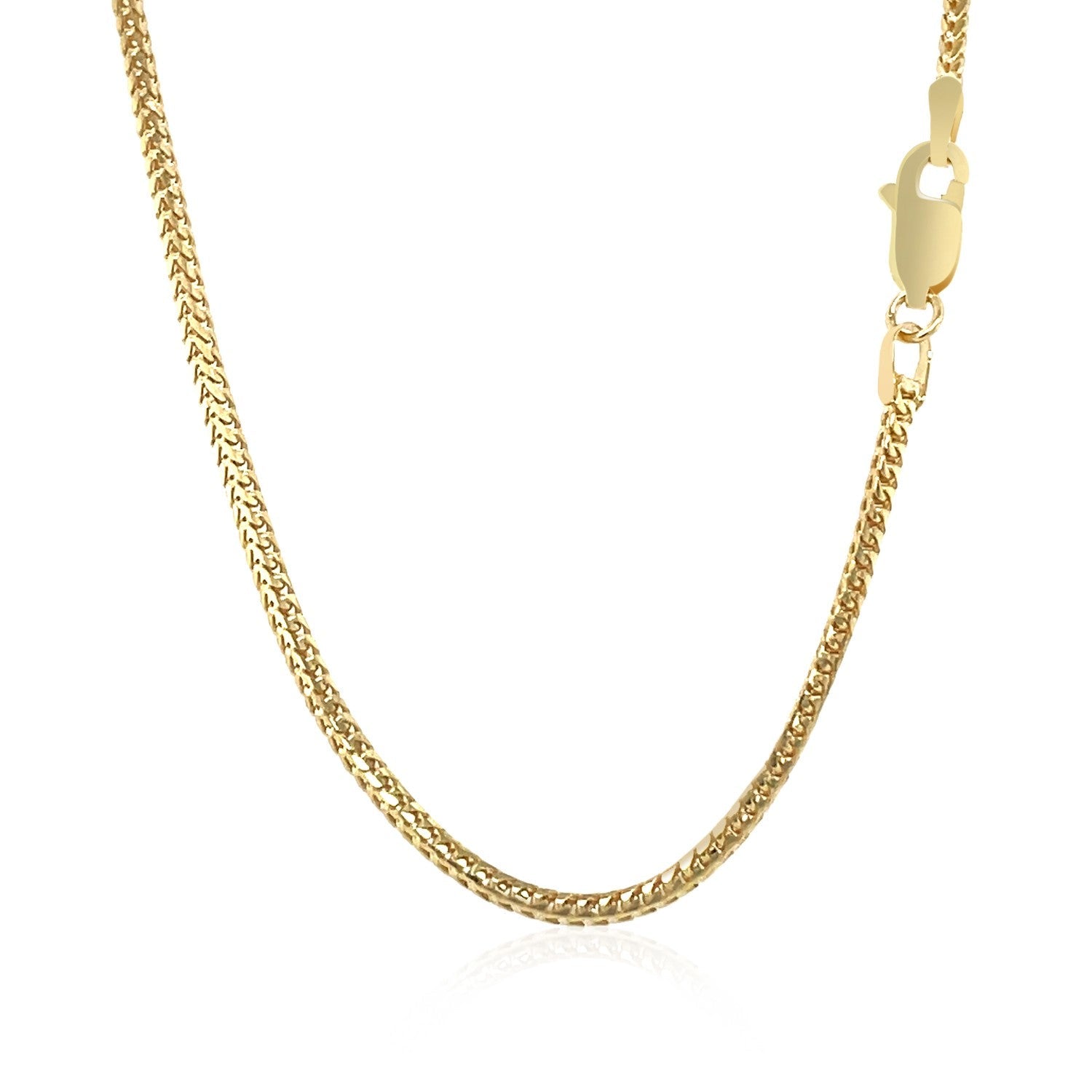 14k Yellow Gold Franco Chain 1.8mm on sale at MyriadMart