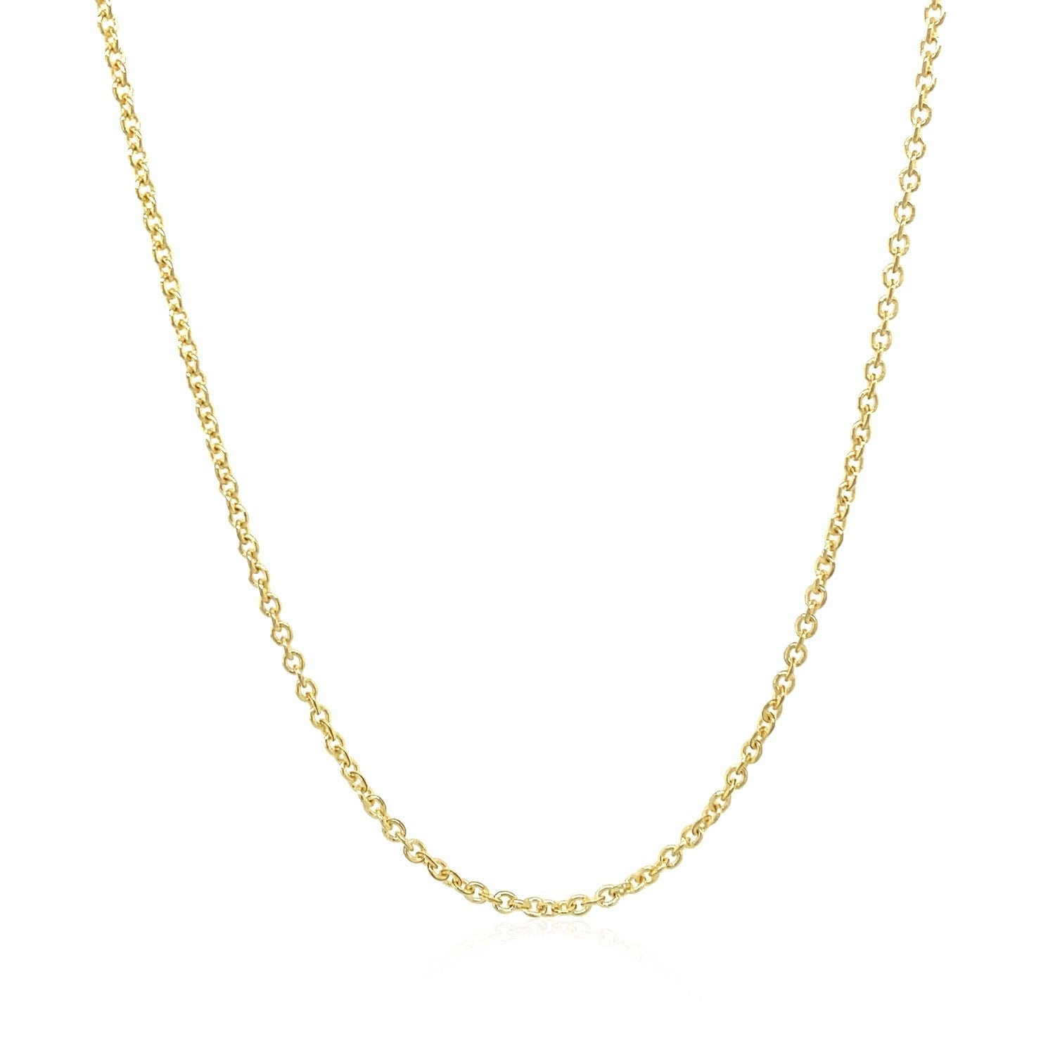 14k Yellow Gold Forsantina Lite Cable Link Chain 1.5mm on sale at MyriadMart