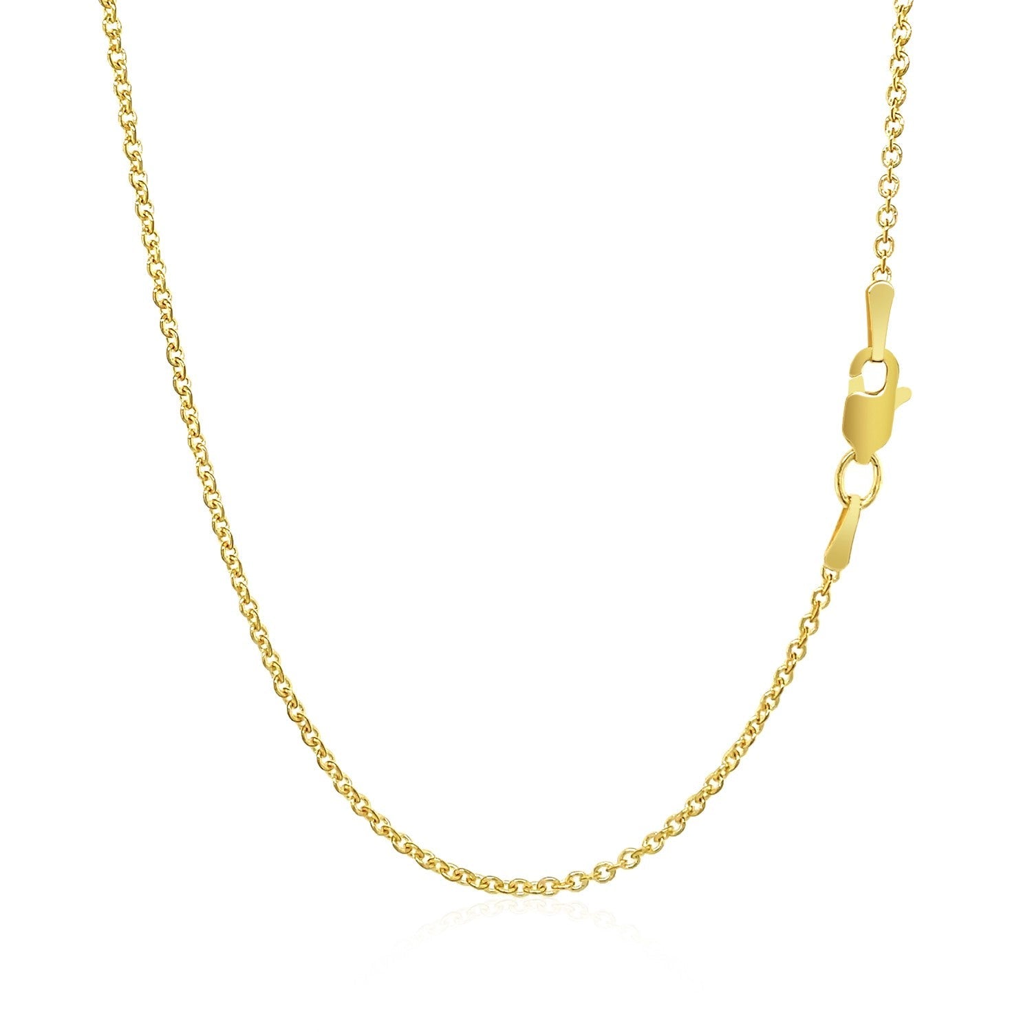 14k Yellow Gold Forsantina Lite Cable Link Chain 1.5mm on sale at MyriadMart