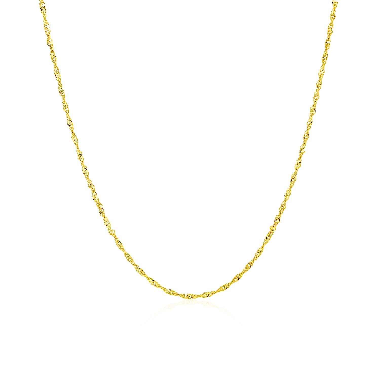 14k Yellow Gold Singapore Chain 1.0mm on sale at MyriadMart