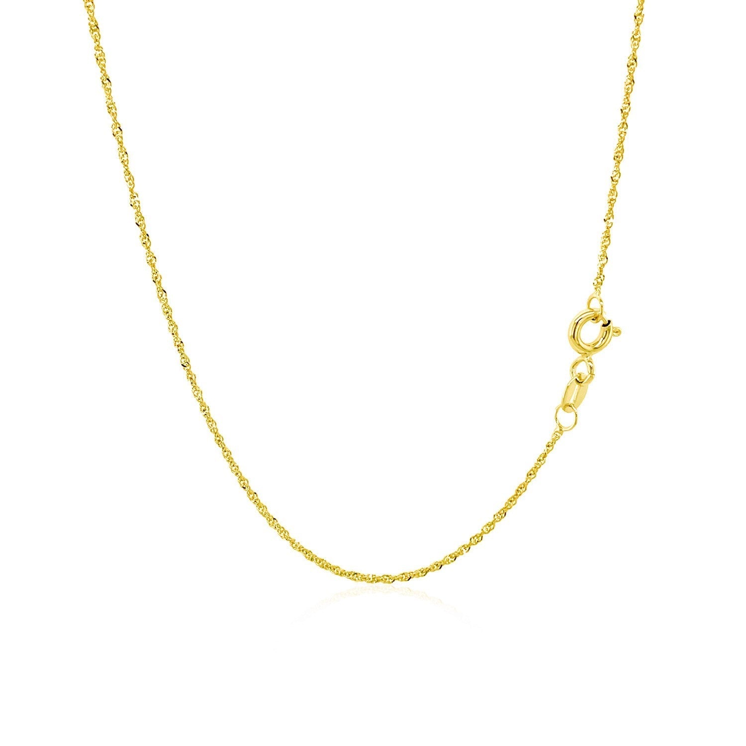 14k Yellow Gold Singapore Chain 1.0mm on sale at MyriadMart