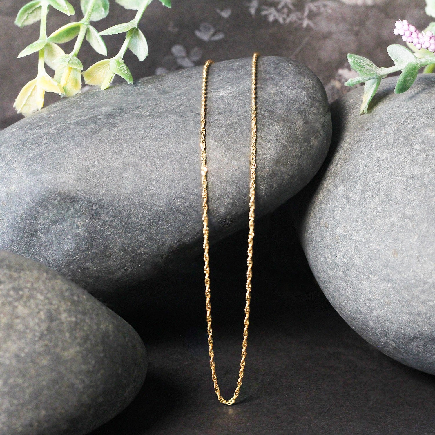 14k Yellow Gold Singapore Chain 1.0mm on sale at MyriadMart