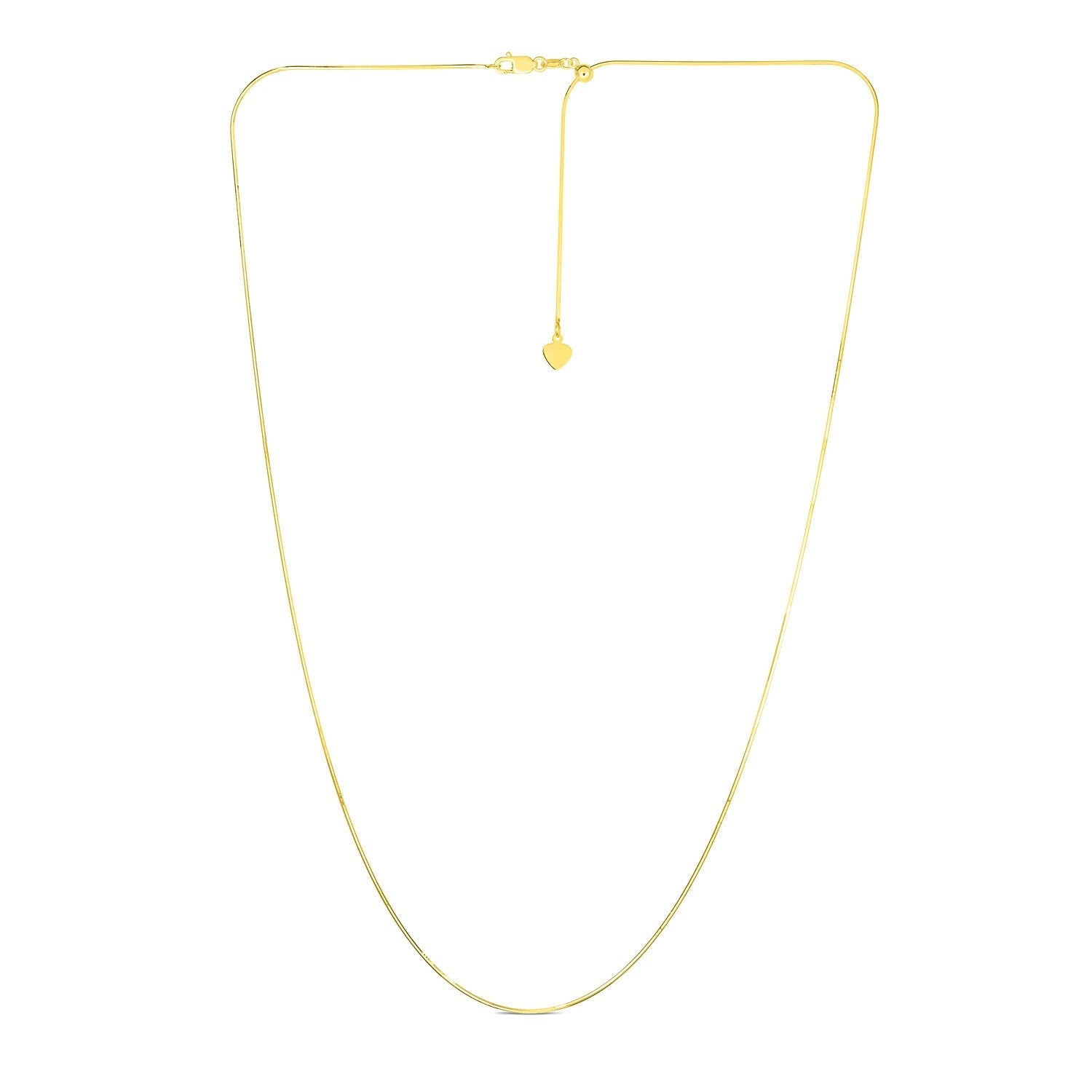 14k Yellow Gold Adjustable Snake Chain 0.85mm on sale at MyriadMart