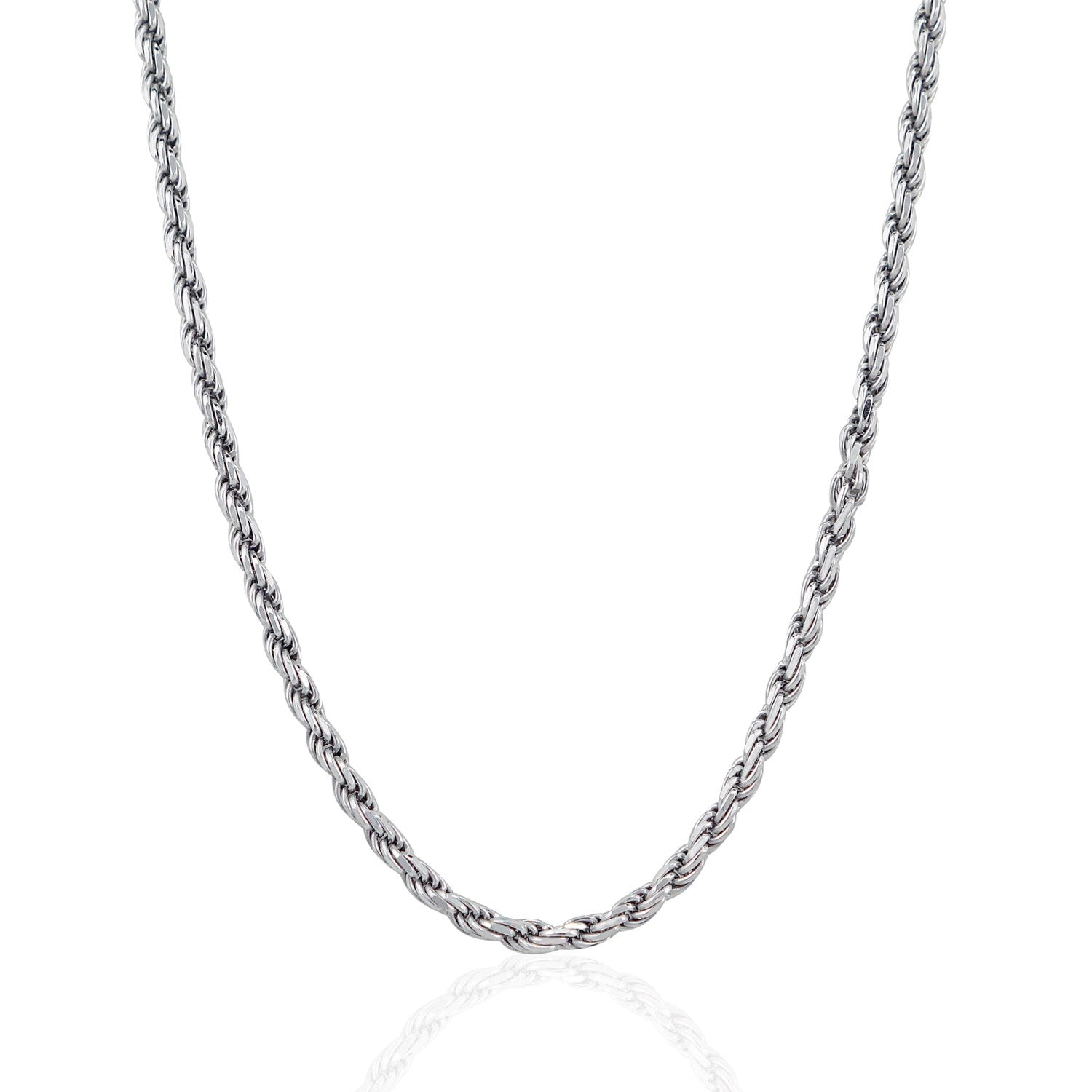 Sterling Silver 3.6mm Diamond Cut Rope Style Chain on sale at MyriadMart