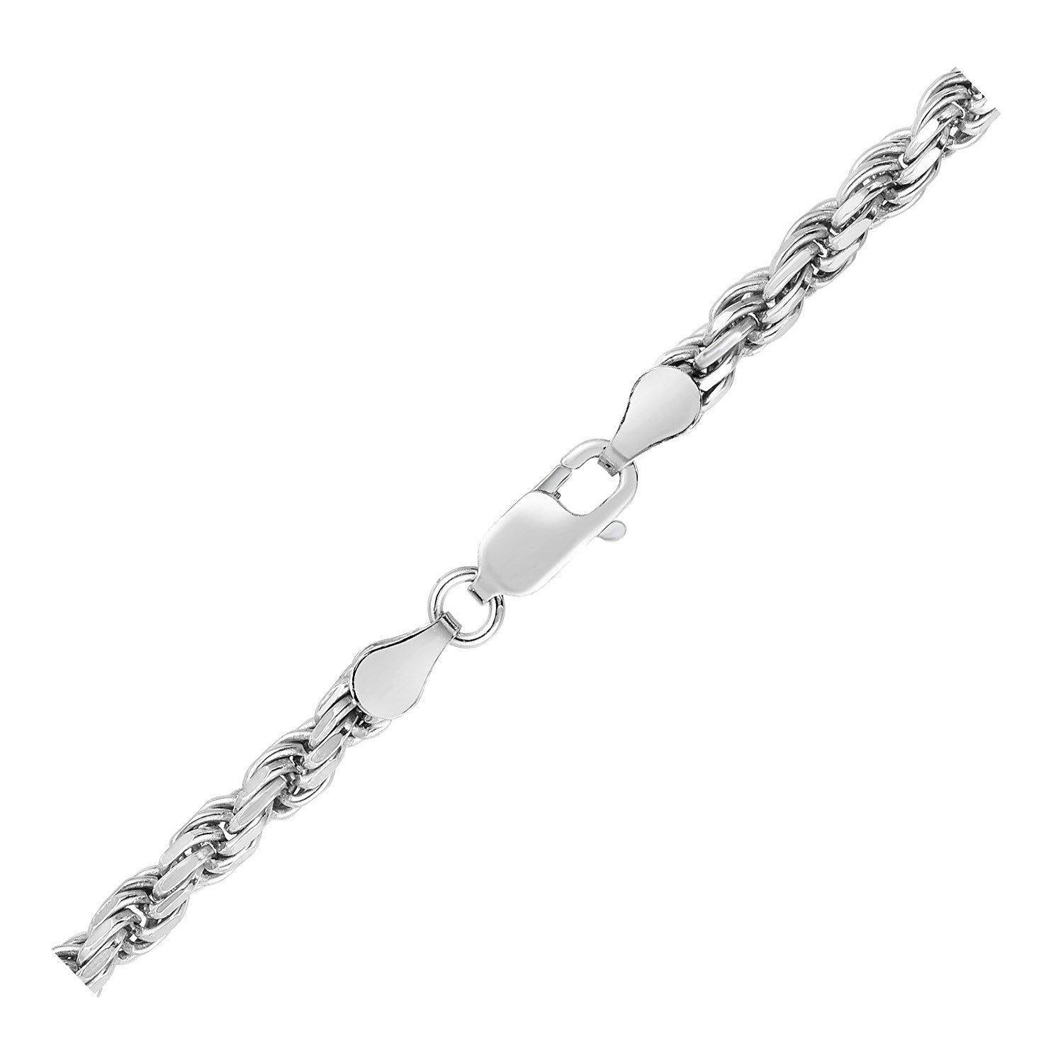 Sterling Silver 3.6mm Diamond Cut Rope Style Chain on sale at MyriadMart