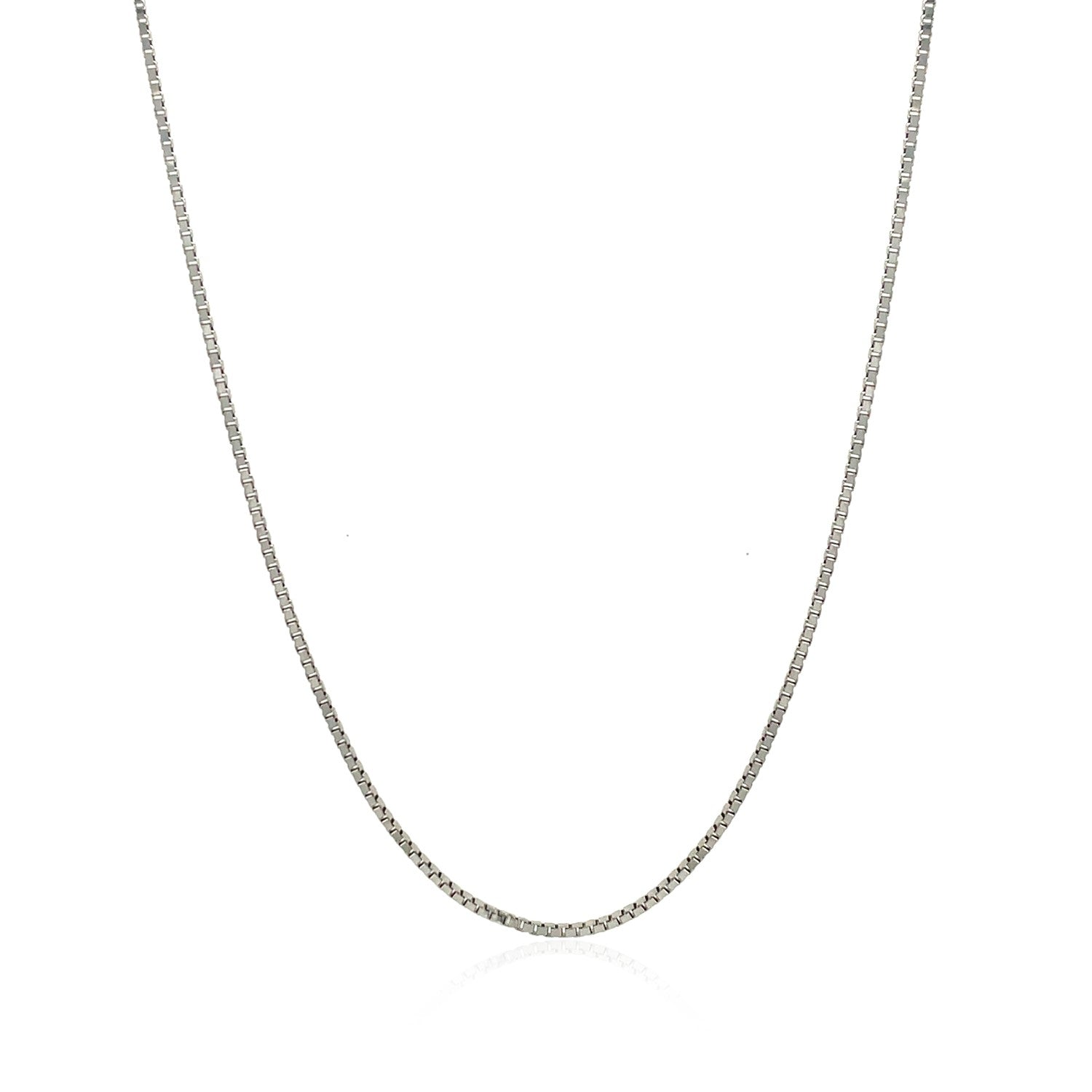 14k White Gold Classic Box Chain 1.0mm on sale at MyriadMart