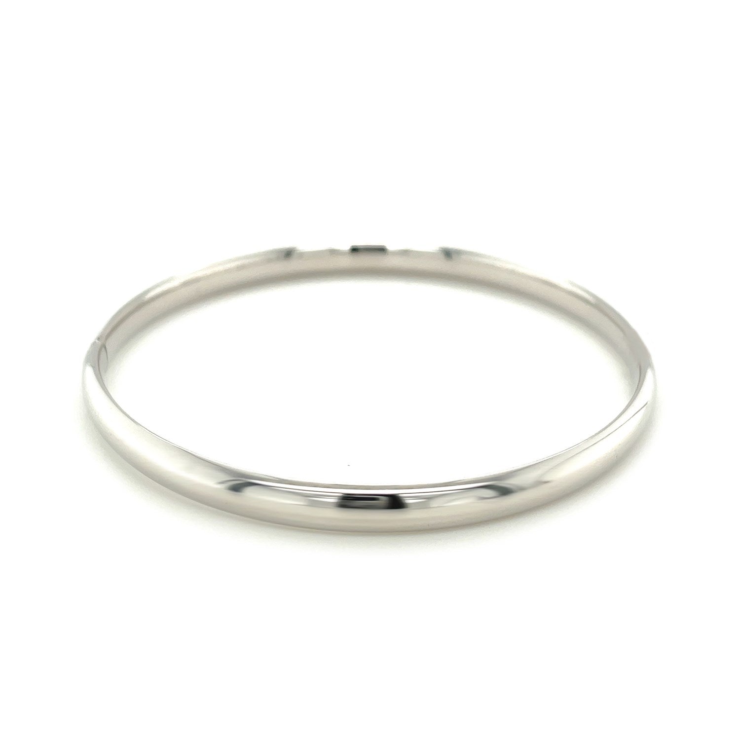 Classic Bangle in 14k White Gold 5.0mm on sale at MyriadMart