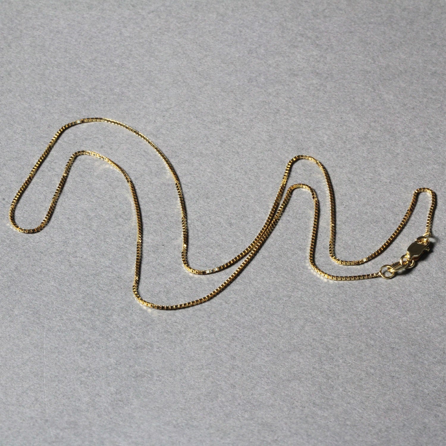 14k Yellow Gold Classic Box Chain 0.7mm on sale at MyriadMart