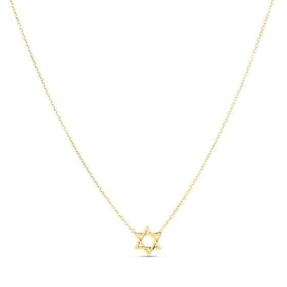 14k Yellow Gold Star of David Necklace on sale at MyriadMart
