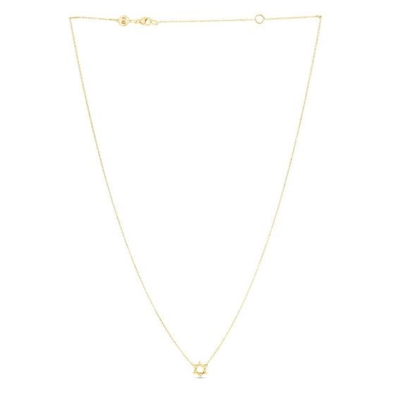 14k Yellow Gold Star of David Necklace on sale at MyriadMart