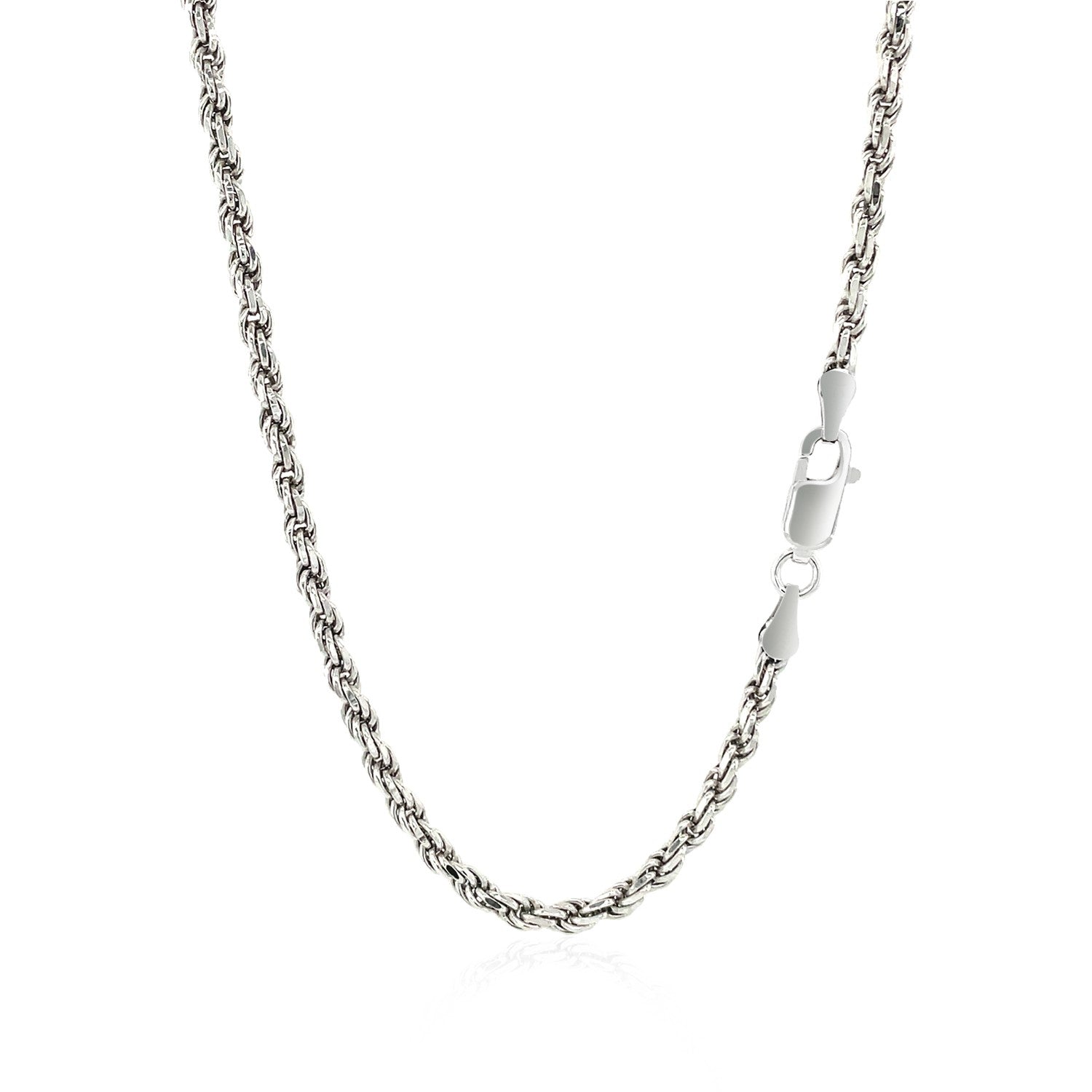 Sterling Silver 2.9mm Diamond Cut Rope Style Chain on sale at MyriadMart