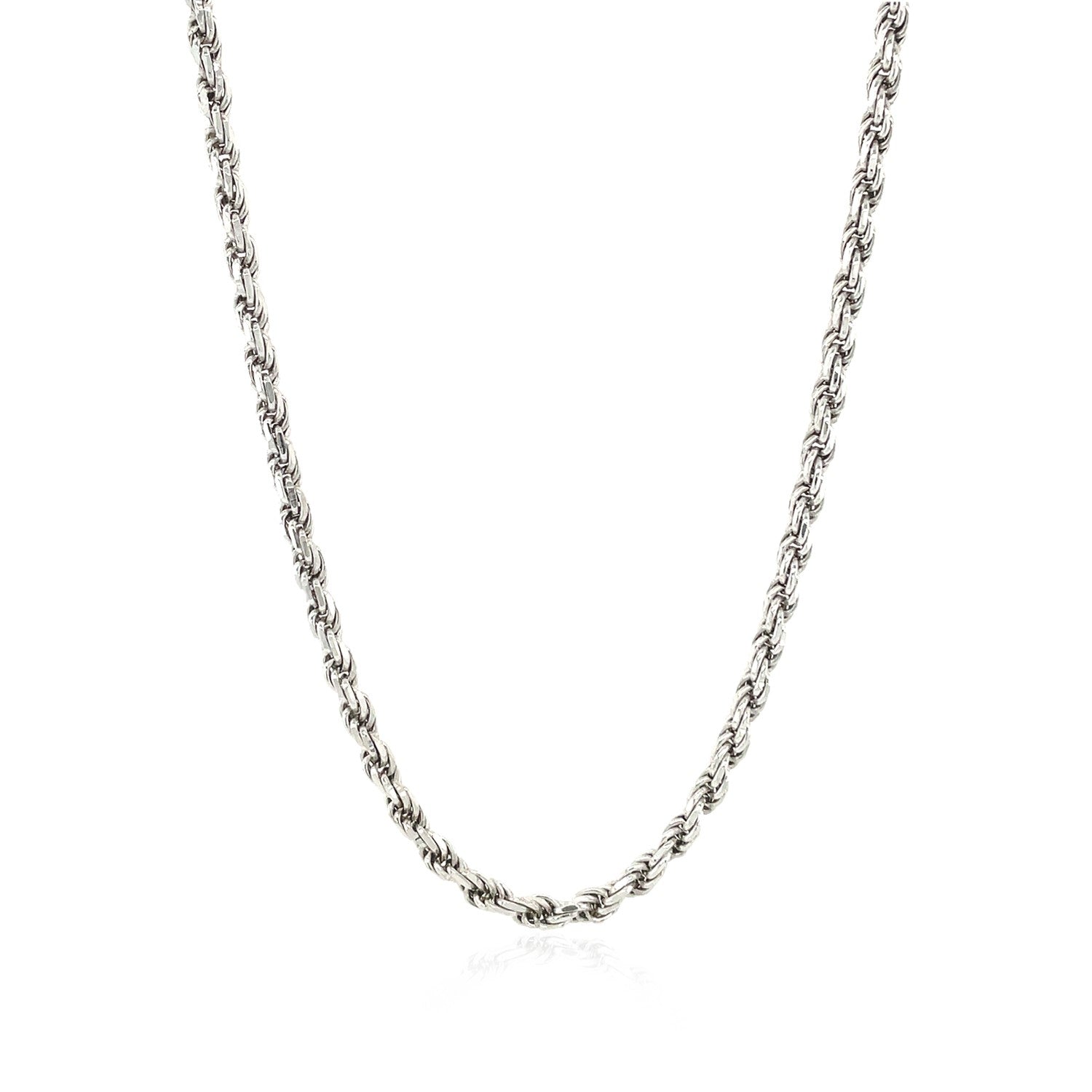 Sterling Silver 2.9mm Diamond Cut Rope Style Chain on sale at MyriadMart