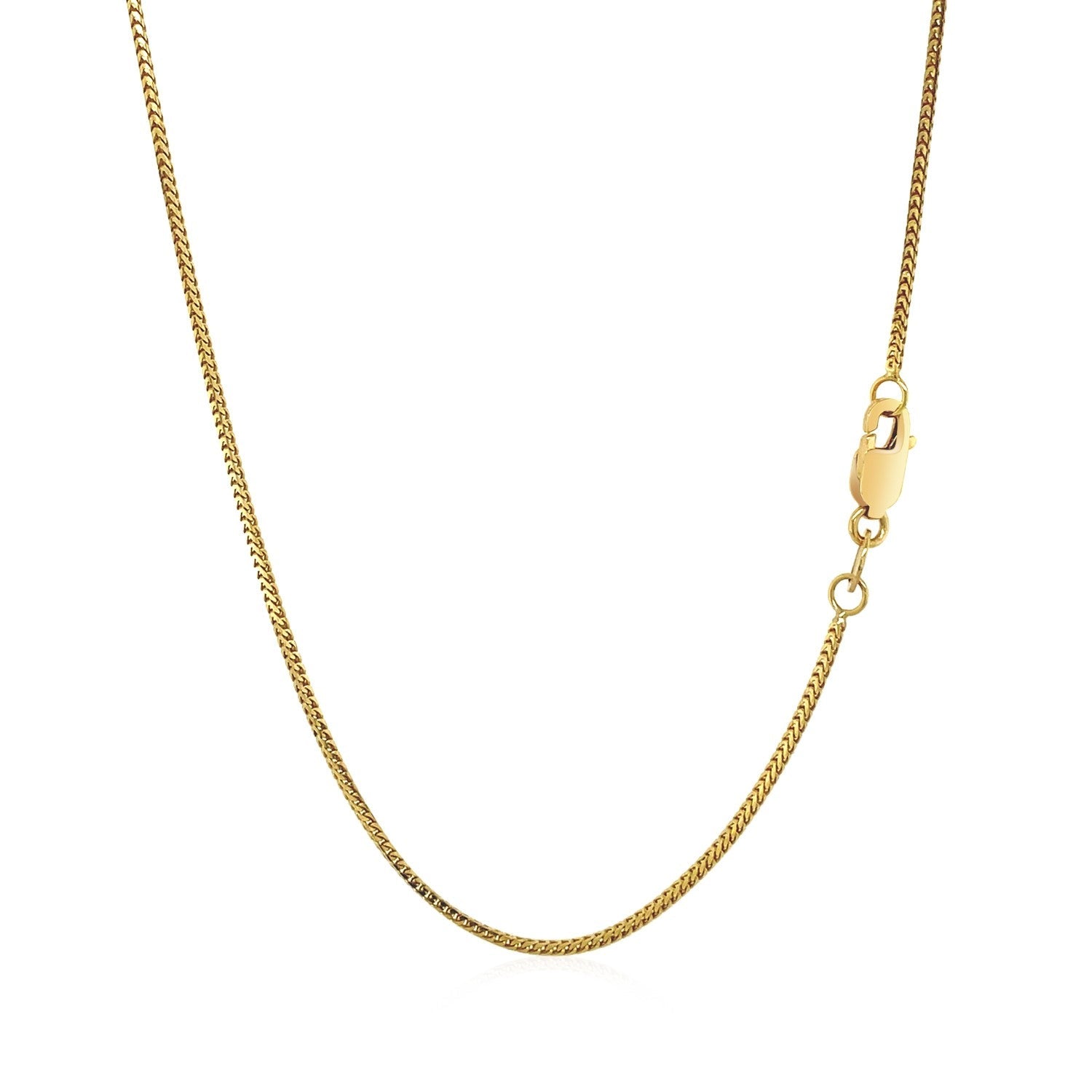 14k Yellow Gold Franco Chain 0.9mm on sale at MyriadMart