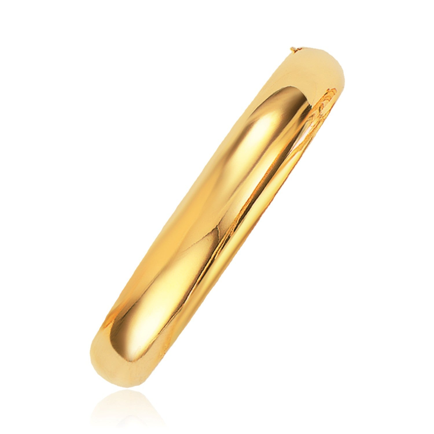 Classic Bangle in 14k Yellow Gold 10.0mm on sale at MyriadMart