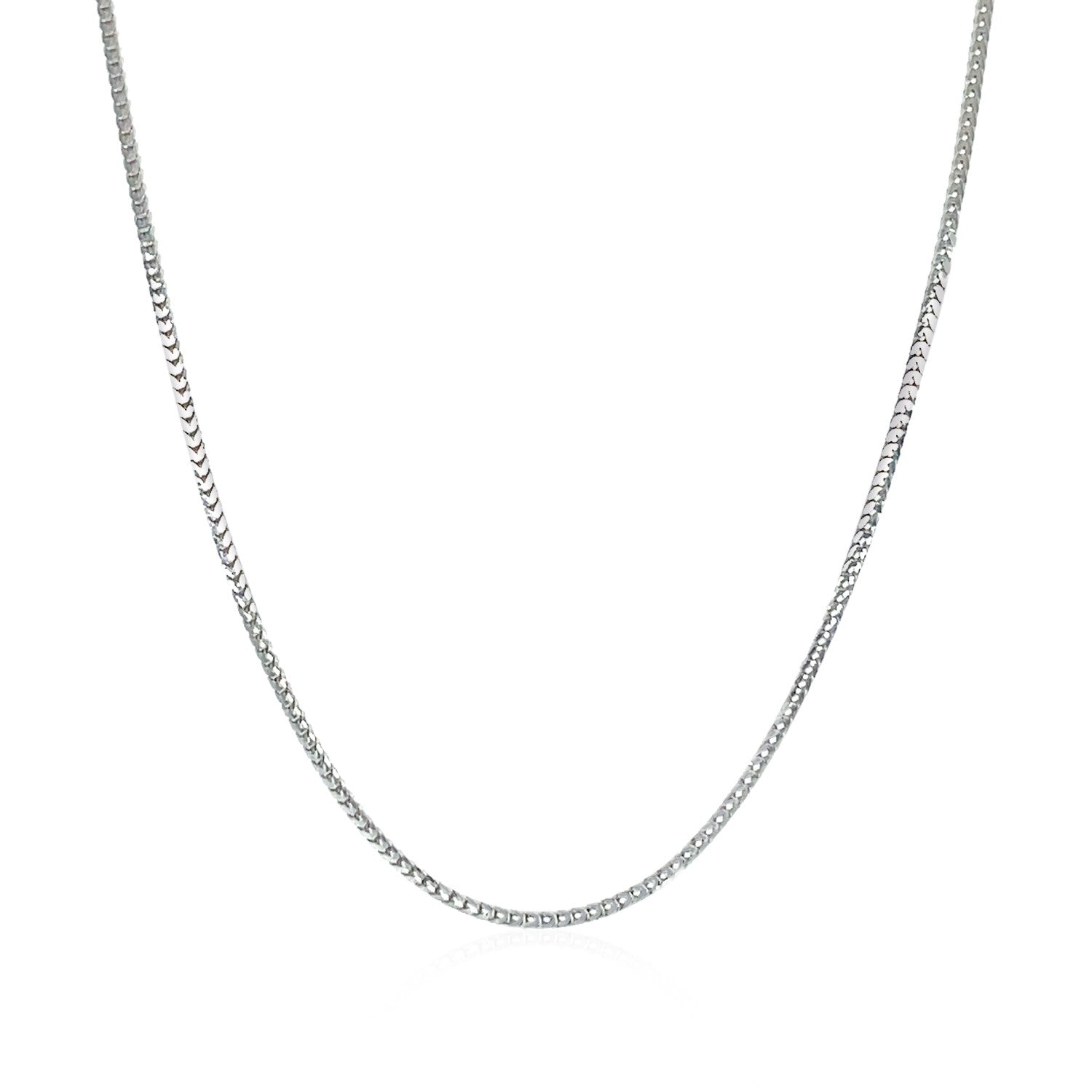 14k White Gold Franco Chain 0.9mm on sale at MyriadMart