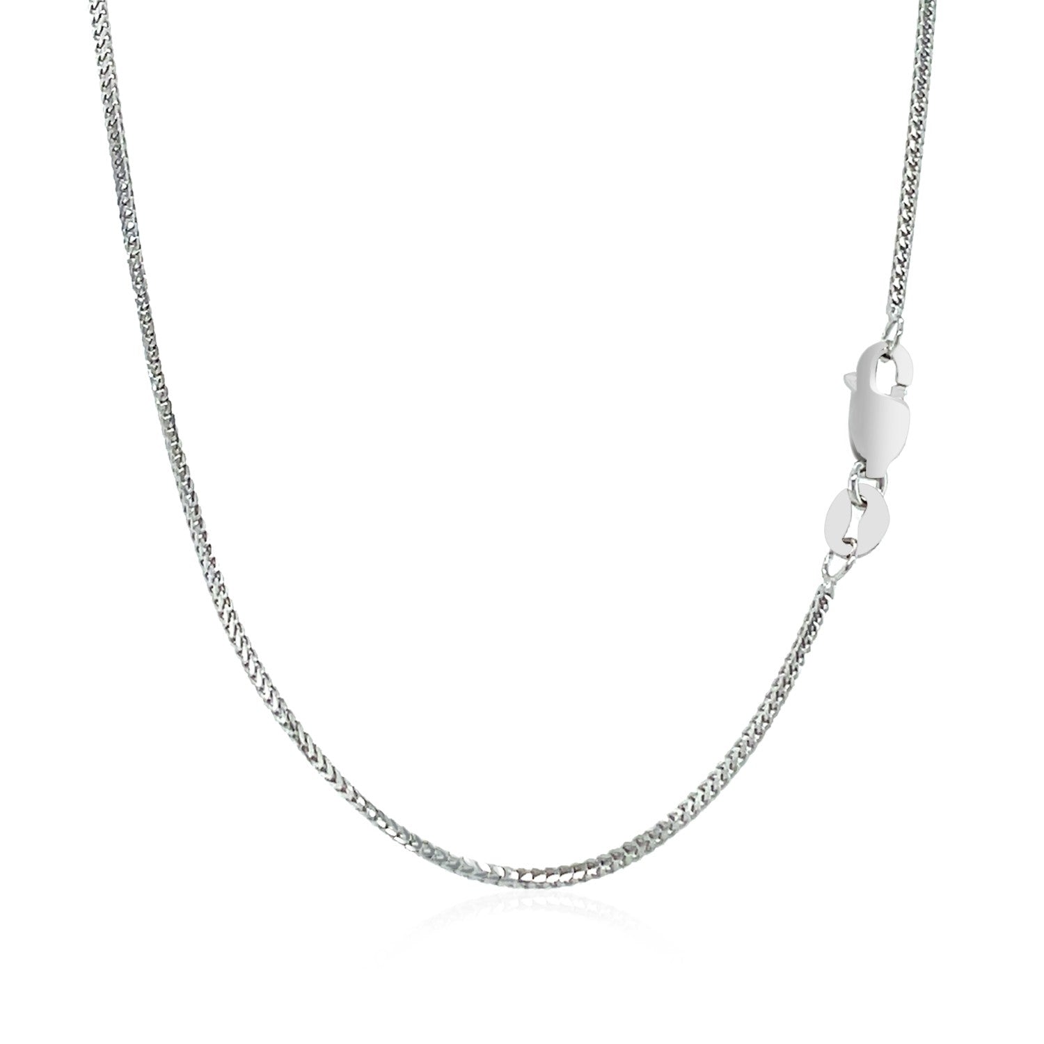 14k White Gold Franco Chain 0.9mm on sale at MyriadMart