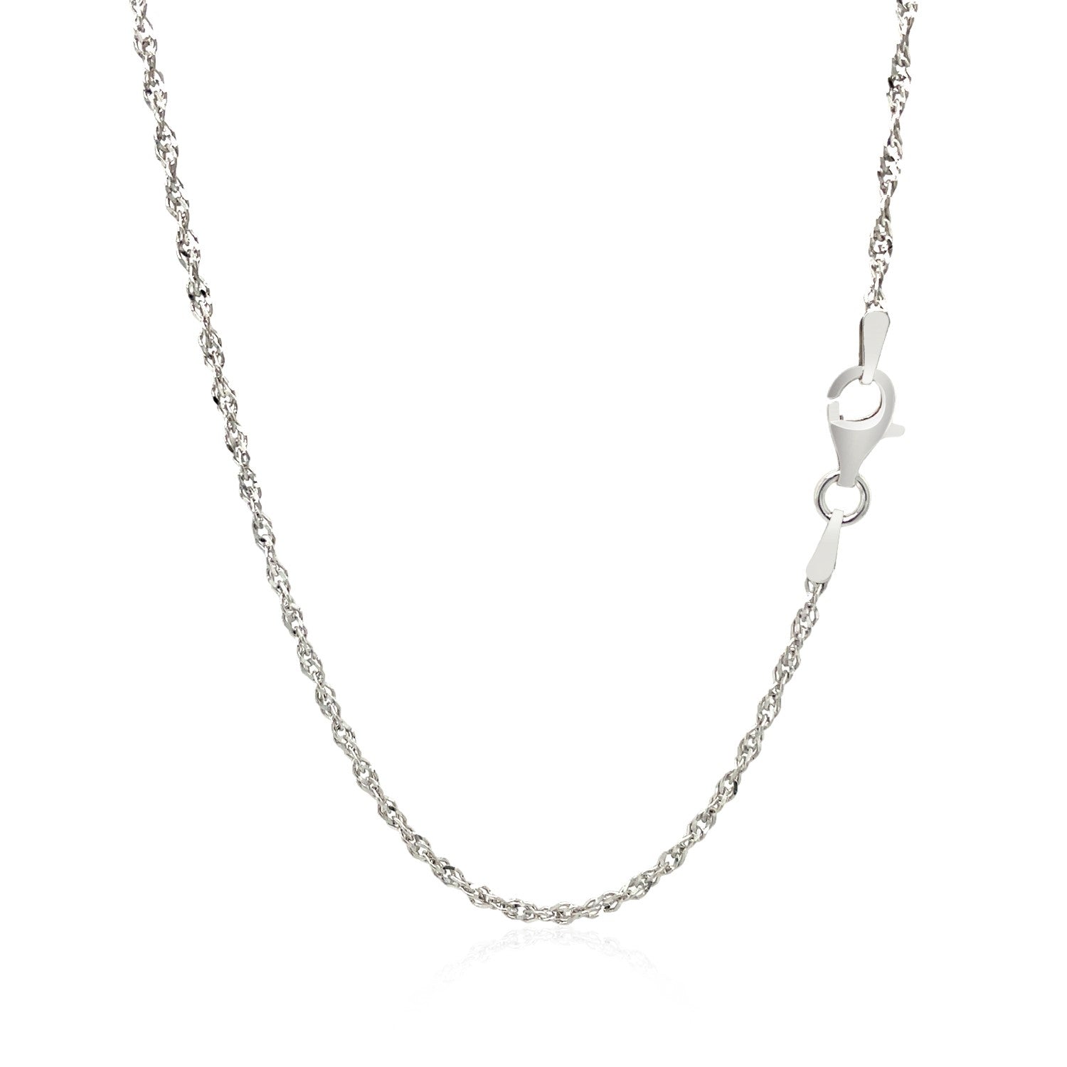 Sterling Silver 2.0mm Singapore Style Chain on sale at MyriadMart