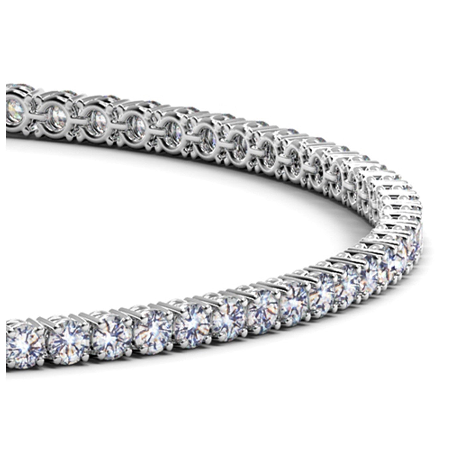 Lab Grown Round Diamond Tennis Bracelet in 14k White Gold 2 cctw F/G VS2/SI1 on sale at MyriadMart