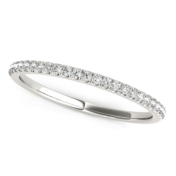 14k White Gold Diamond Wedding Band in Pave Setting 1/8 cttw on sale at MyriadMart