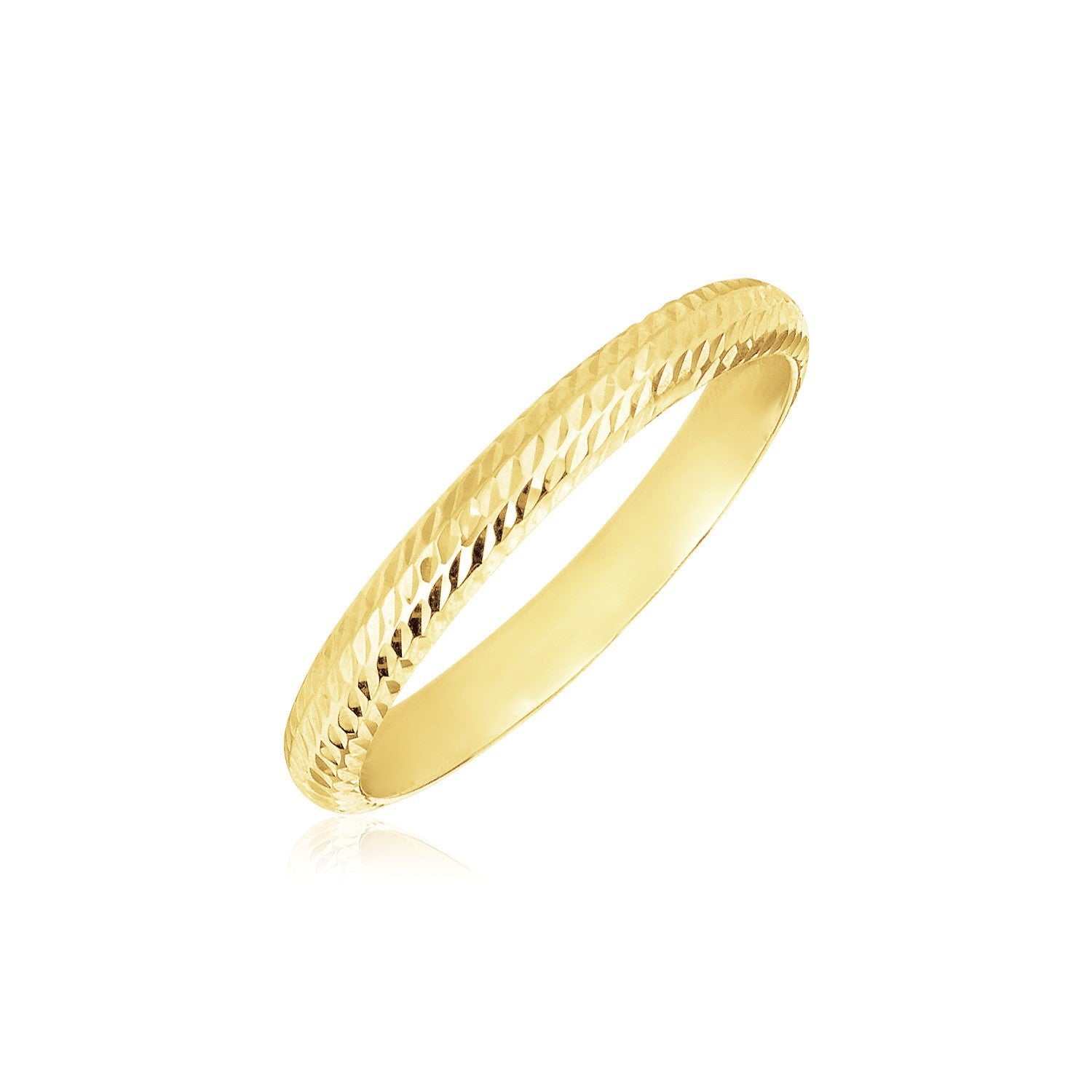 14k Yellow Gold Textured Comfort Fit Wedding Band on sale at MyriadMart