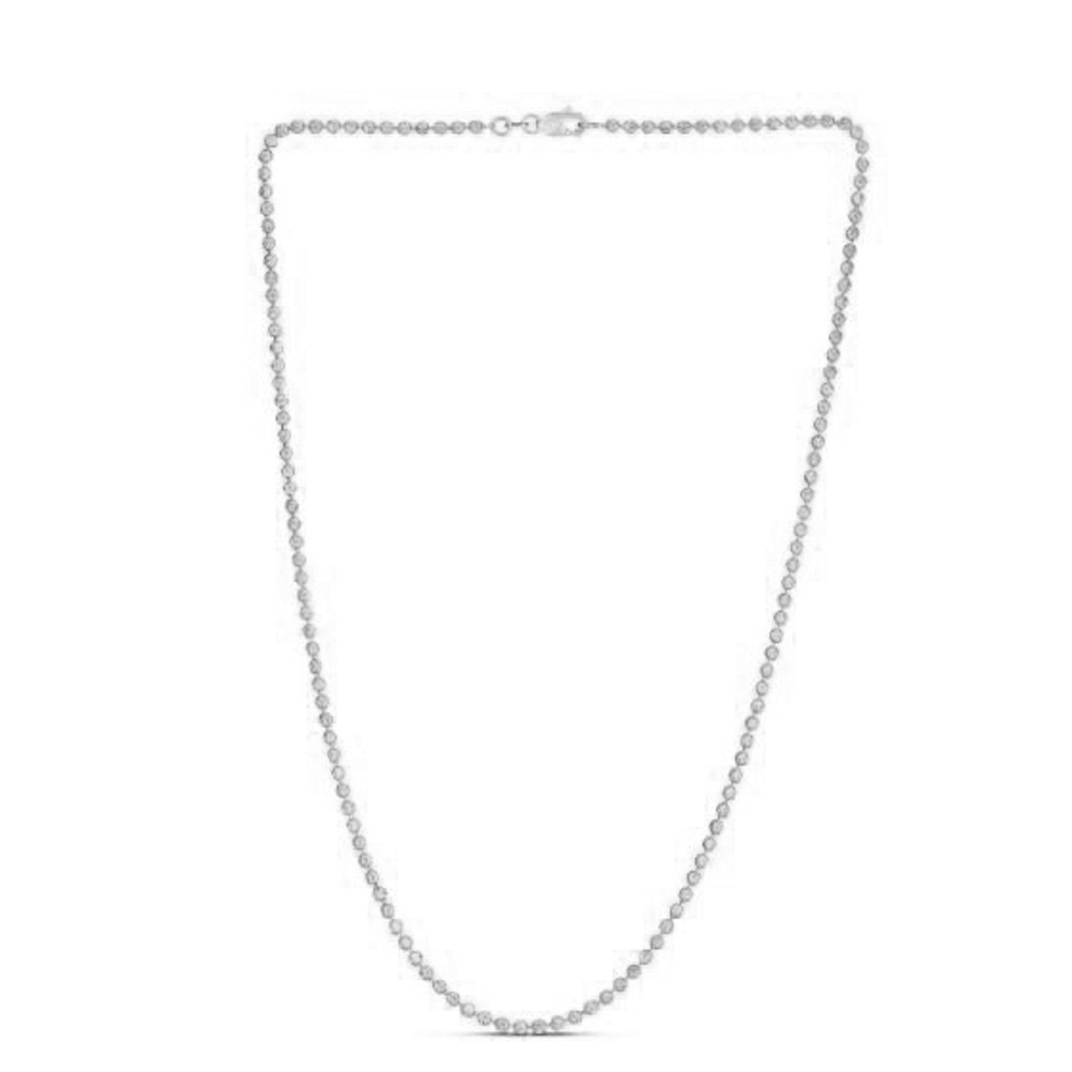 Moon Cut Bead Chain in 14k White Gold 2.50 mm on sale at MyriadMart