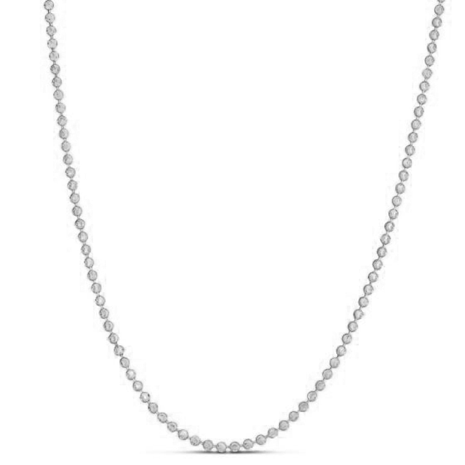 Moon Cut Bead Chain in 14k White Gold 2.50 mm on sale at MyriadMart