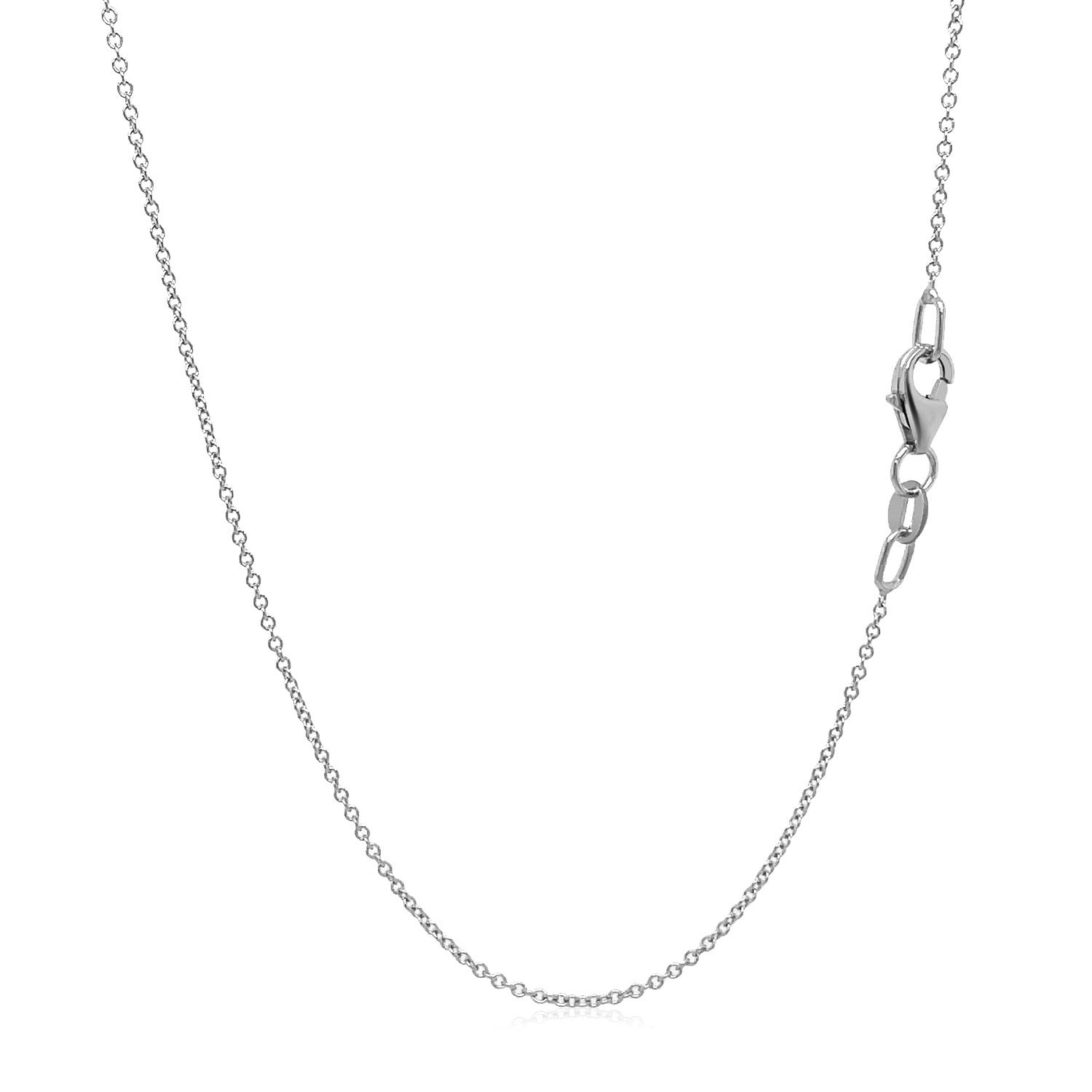 Double Extendable Cable Chain in 14k White Gold 1.0mm on sale at MyriadMart
