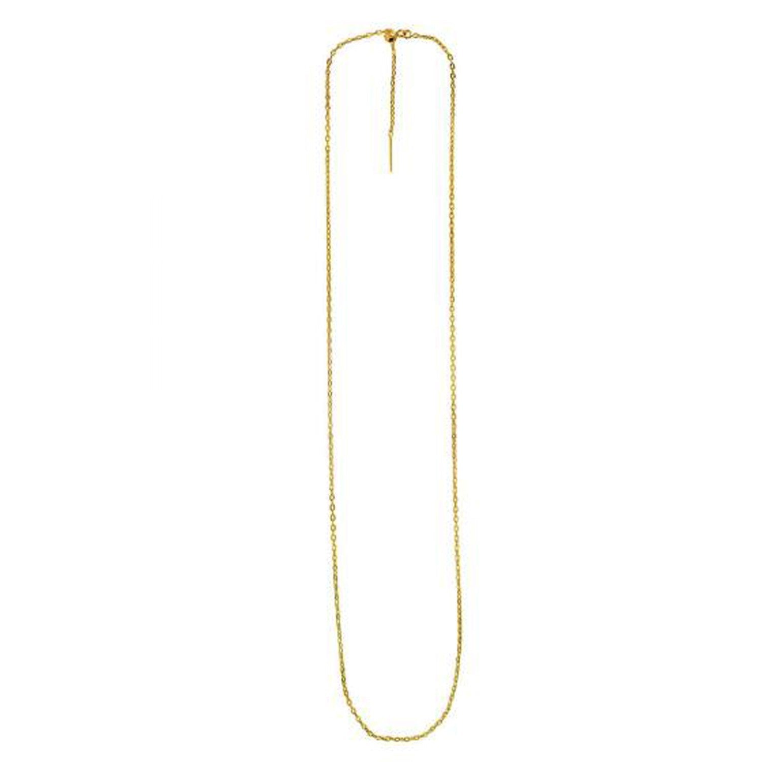 Endless Adjustable Cable Chain in 14k Yellow Gold 1.70 mm on sale at MyriadMart