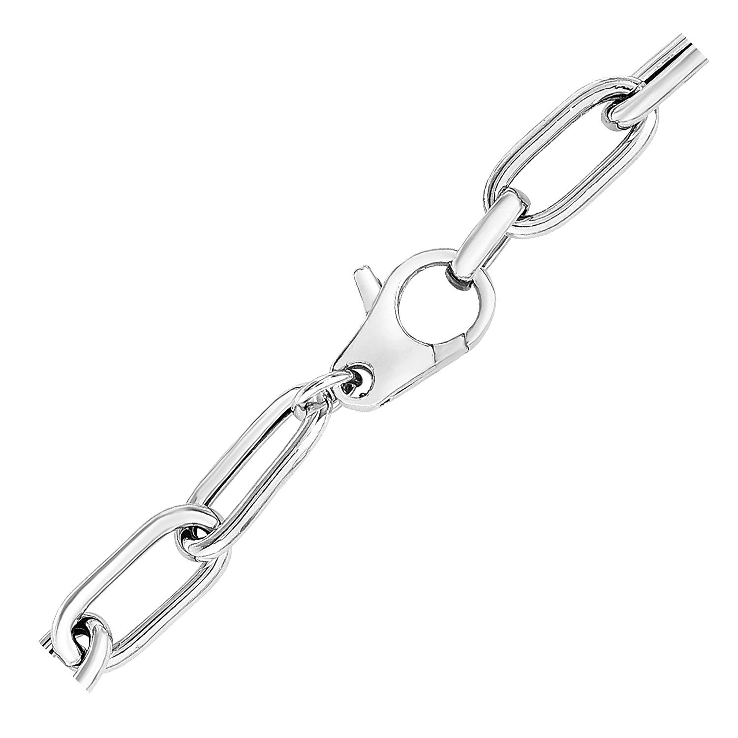 Sterling Silver Wide Paperclip Chain Bracelet on sale at MyriadMart