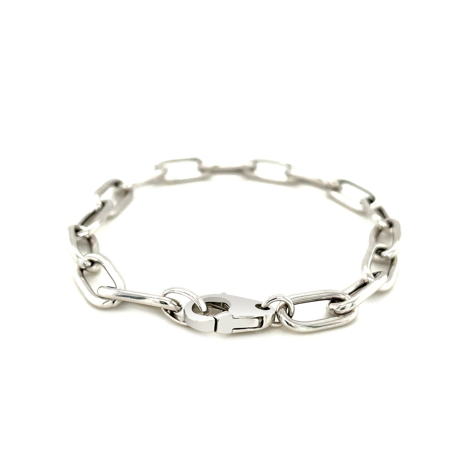 Sterling Silver Wide Paperclip Chain Bracelet on sale at MyriadMart