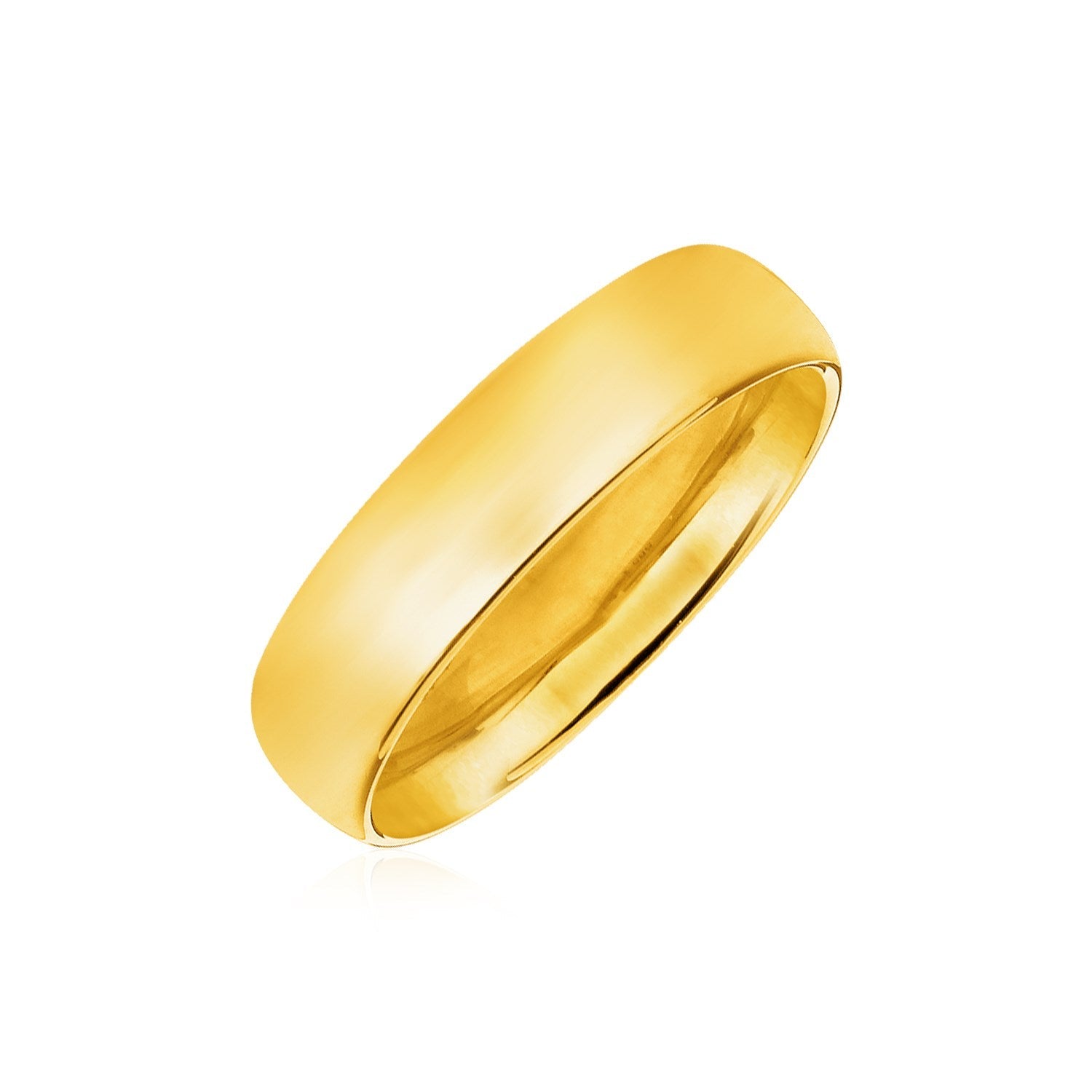 14k Yellow Gold 6mm Comfort Fit Wedding Band on sale at MyriadMart
