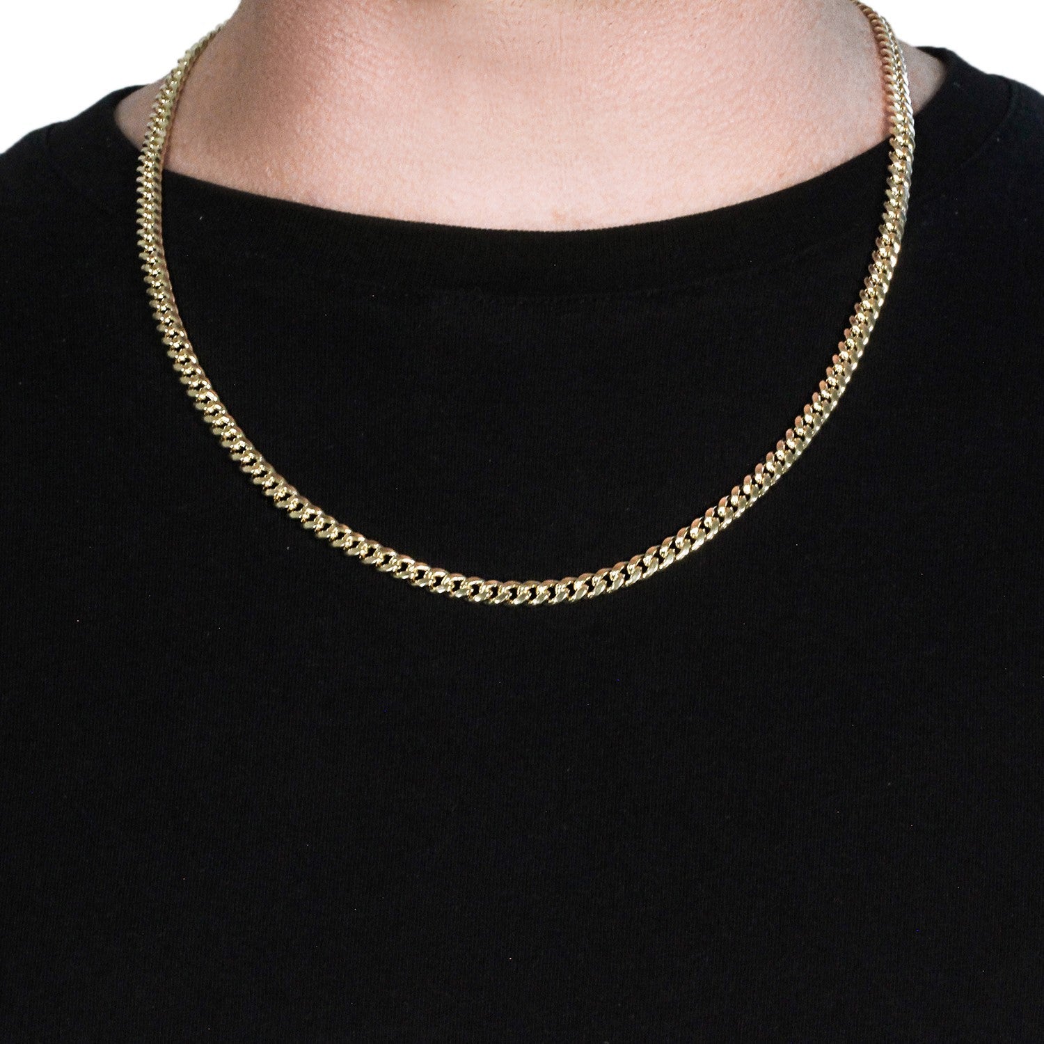 10k Yellow Gold Semi Solid Miami Cuban Chain 5.00 mm on sale at MyriadMart