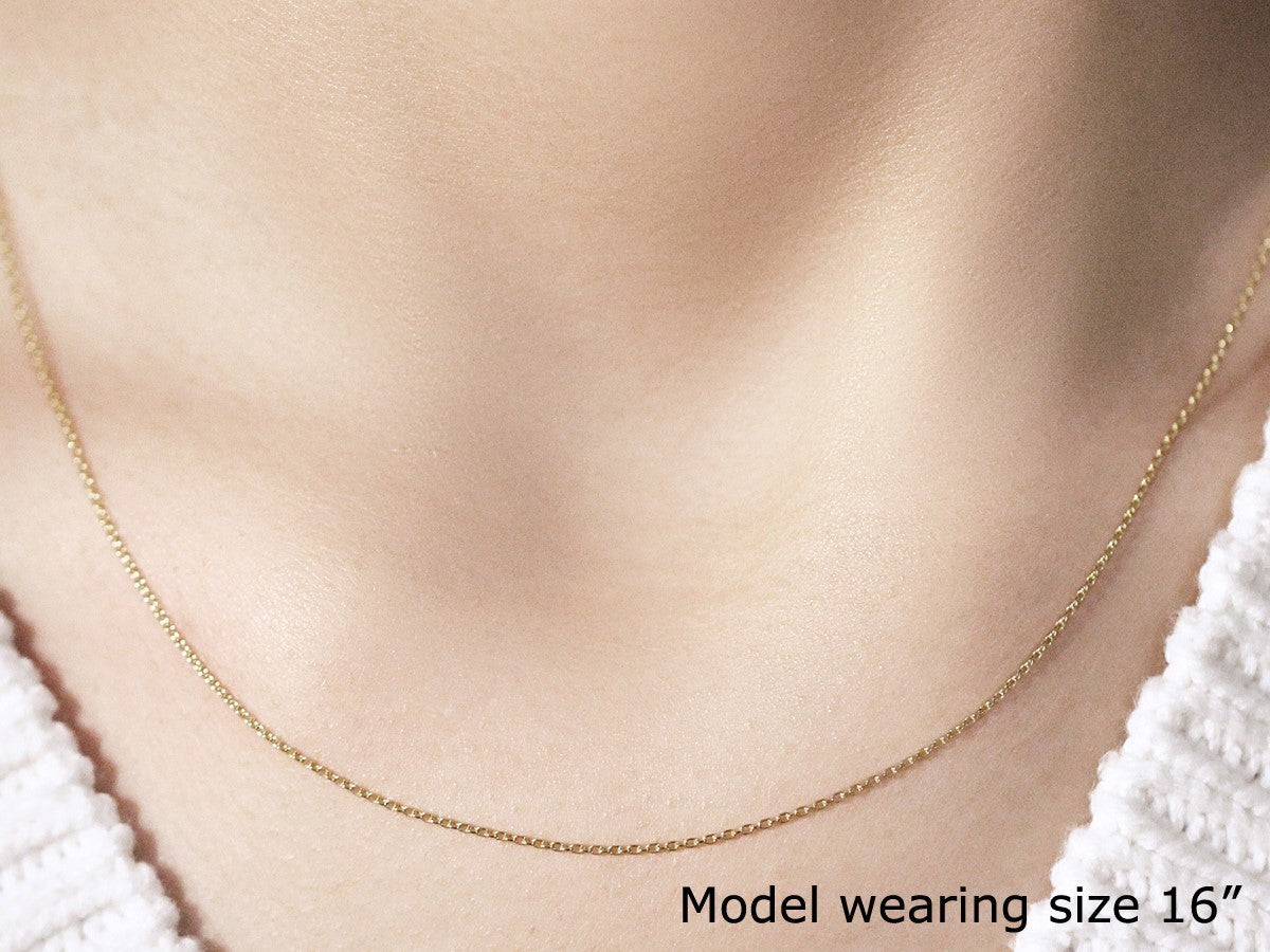 10k Yellow Gold Oval Cable Link Chain 0.97 mm on sale at MyriadMart